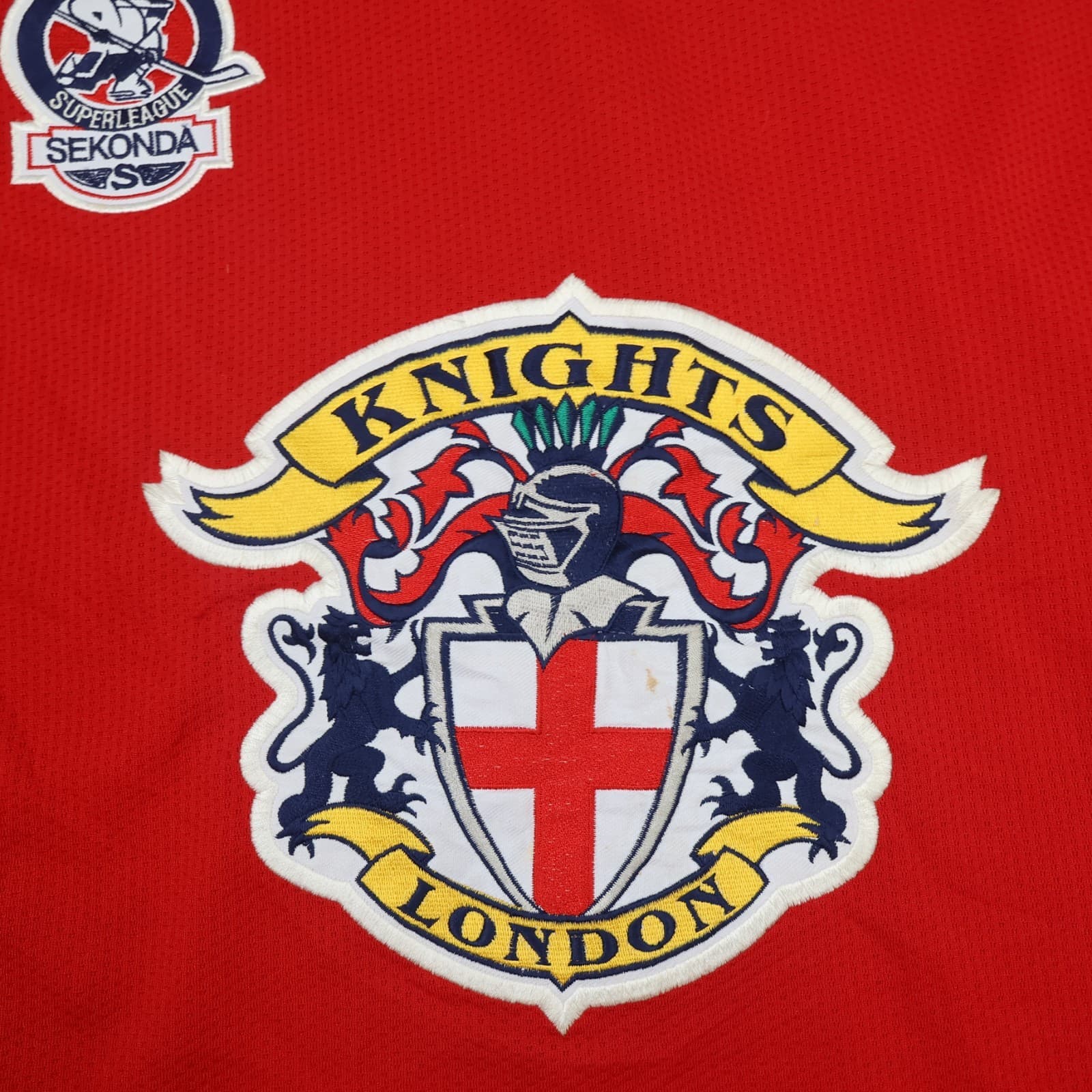 Vintage London Knights Ice Hockey Shirt Medium Adidas 1998 2000 Home Mens Jersey photo 6