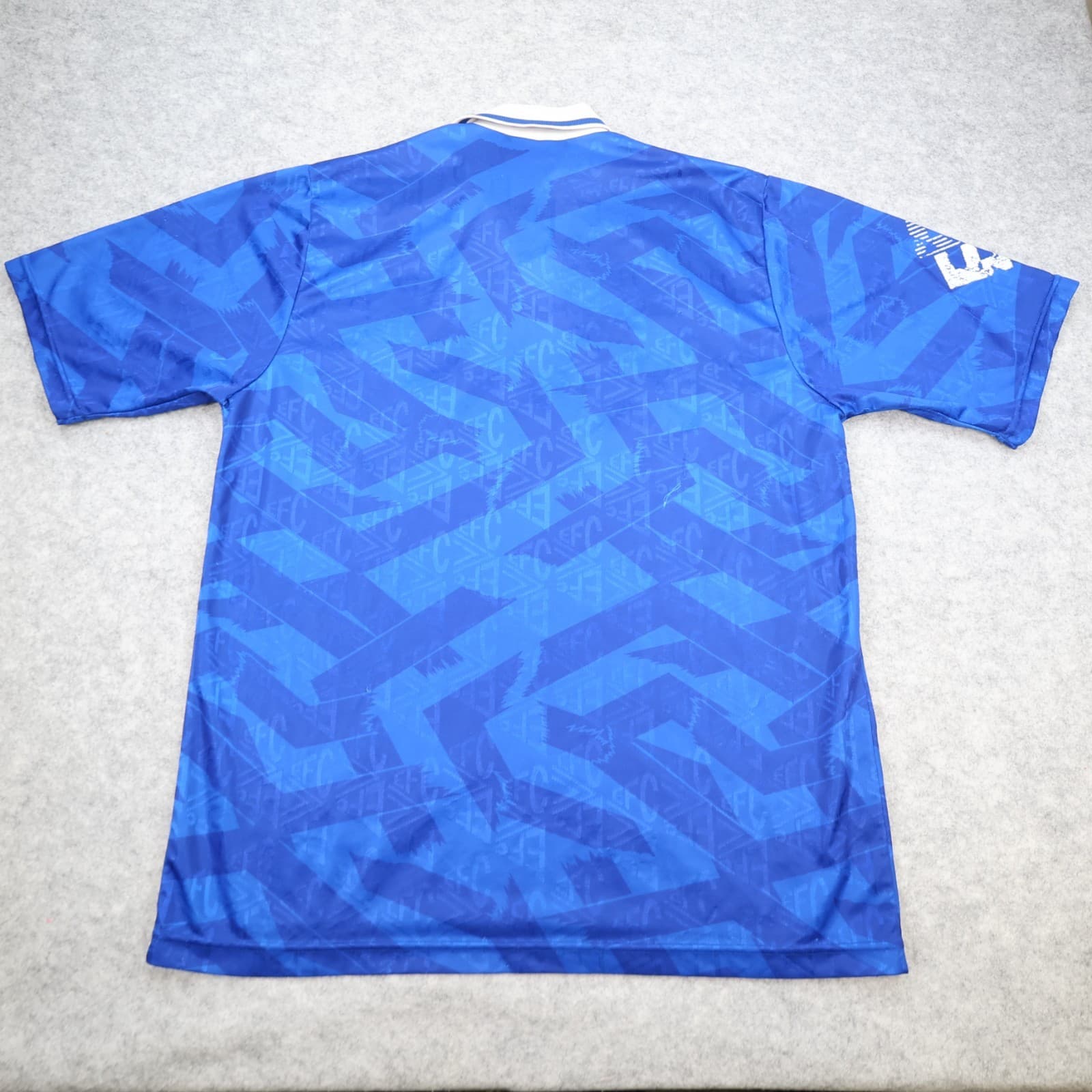 Vintage Everton Shirt Large Blue Home Kit 1991 1993 Umbro Soccer Jersey NEC photo 2