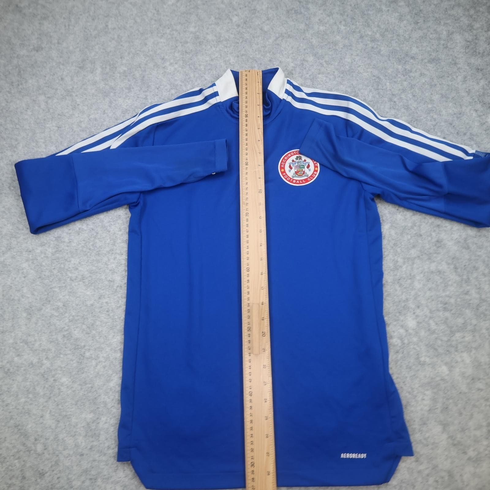 Accrington Stanley Training Top Mens Small Blue EFL Football Adidas 1/4 Zip photo 11