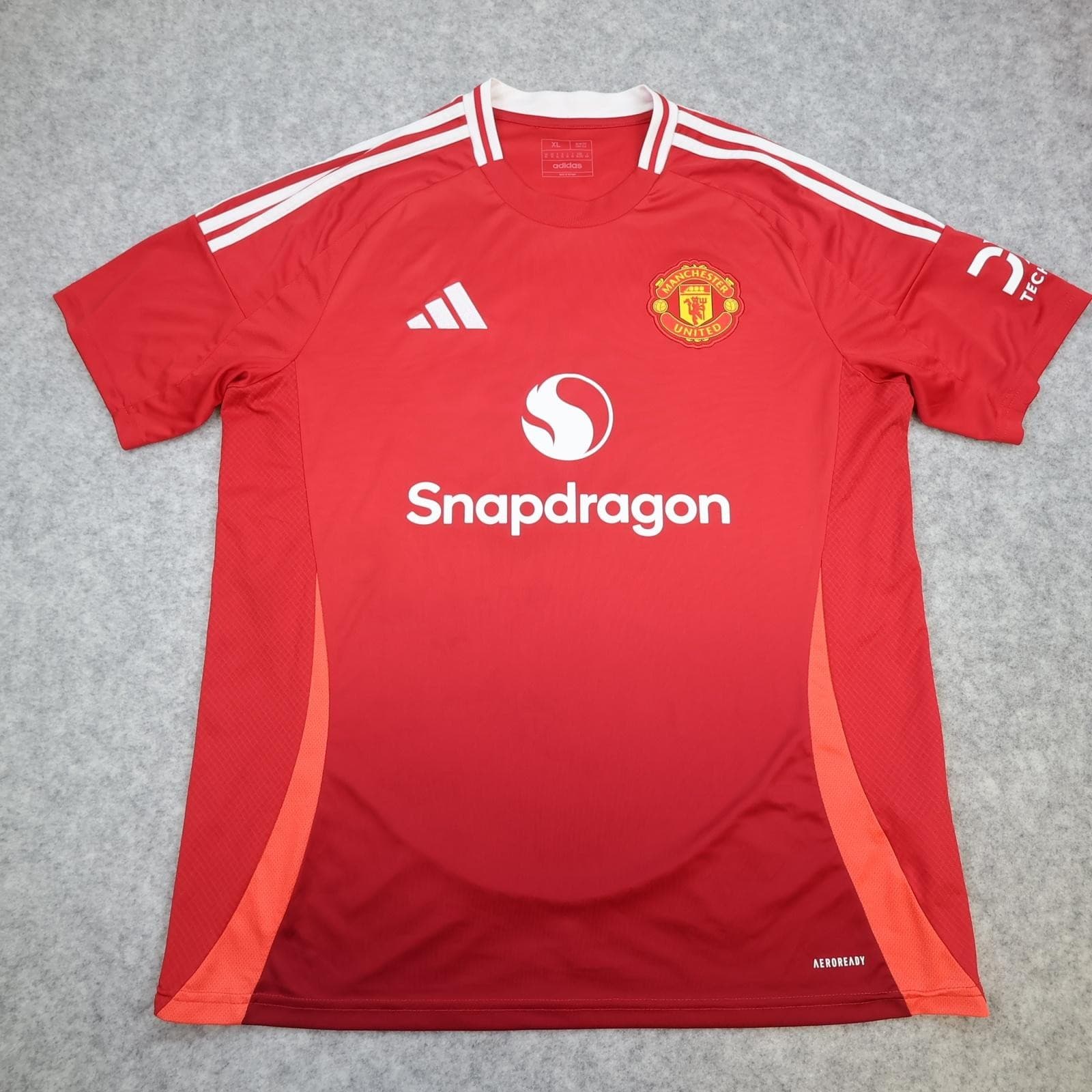 Manchester United Shirt Mens XL Red Home 2024 2025 EPL Football Adidas Ugarte 25 photo 2