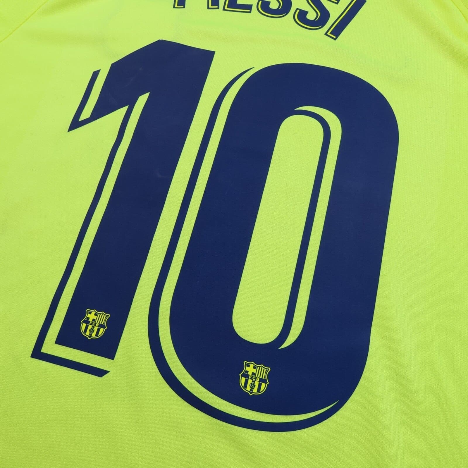 Barcelona Shirt Large Yellow Third Kit 2014 2015 Nike Soccer Jersey Lionel Messi photo 8