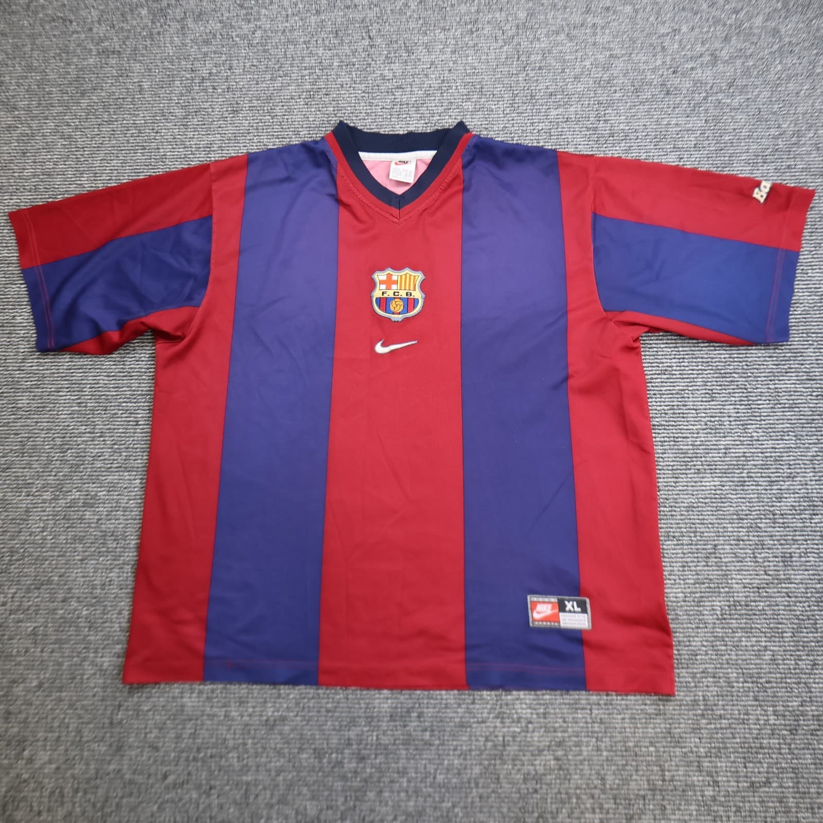 Vintage Barcelona Shirt Extra Large Red Home Kit 1998 1999 Nike Soccer Jersey XL