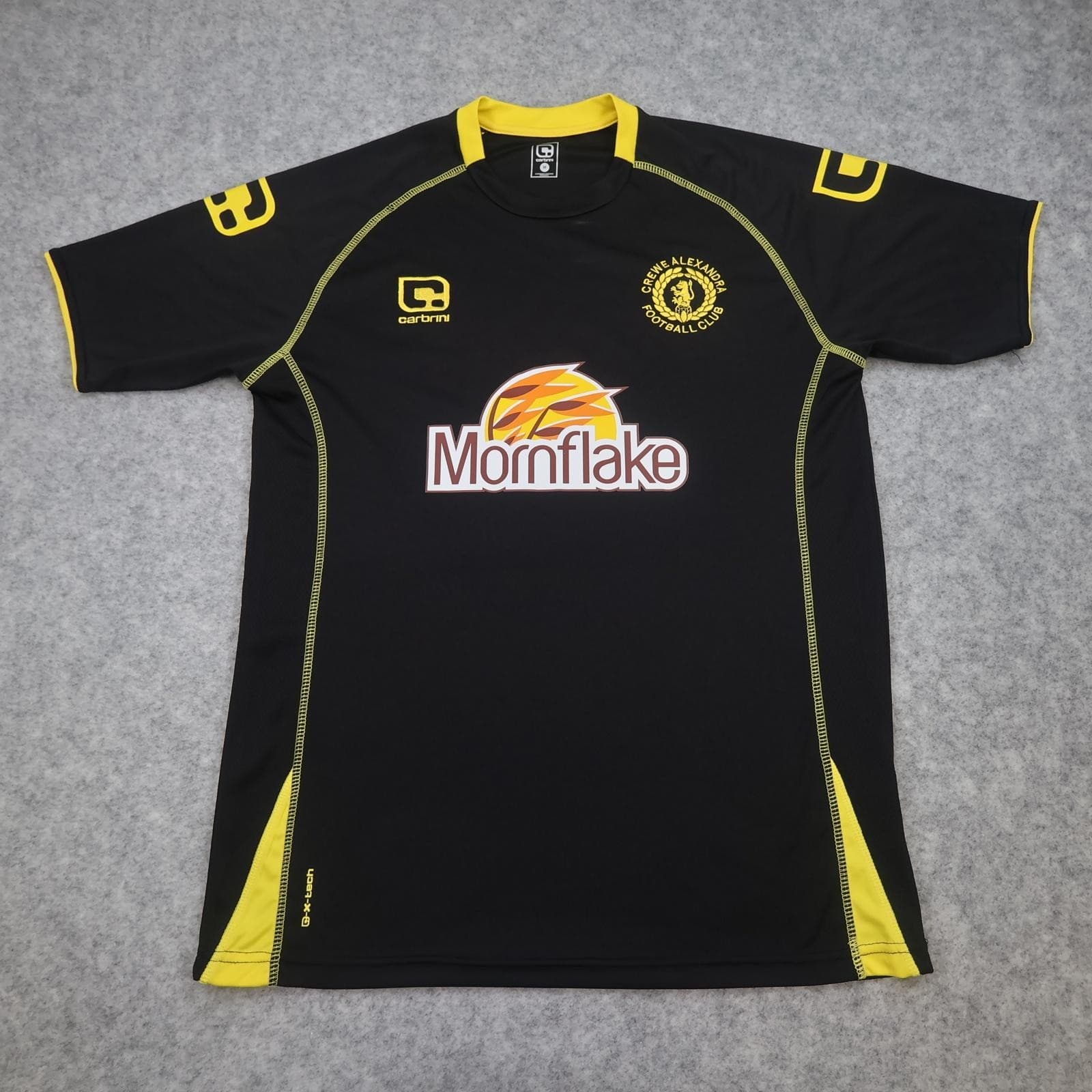 Crewe Alexandra Away Shirt Mens Medium Black 2016 2017 Carbrini Mornflake Jersey