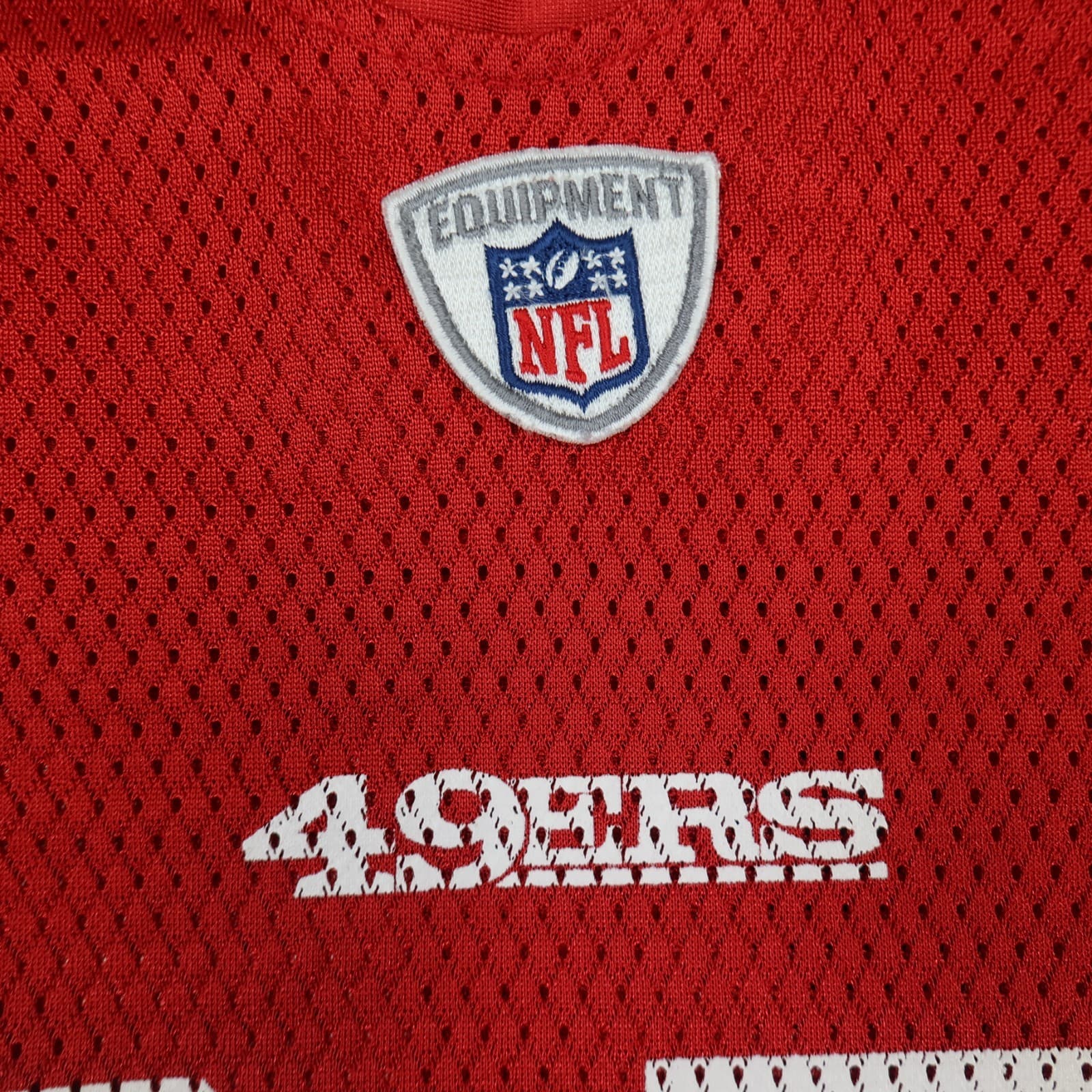 San Francisco 49ers Jersey Large Red Shirt 2009 2011 NFL Vernon Davis Reebok photo 5