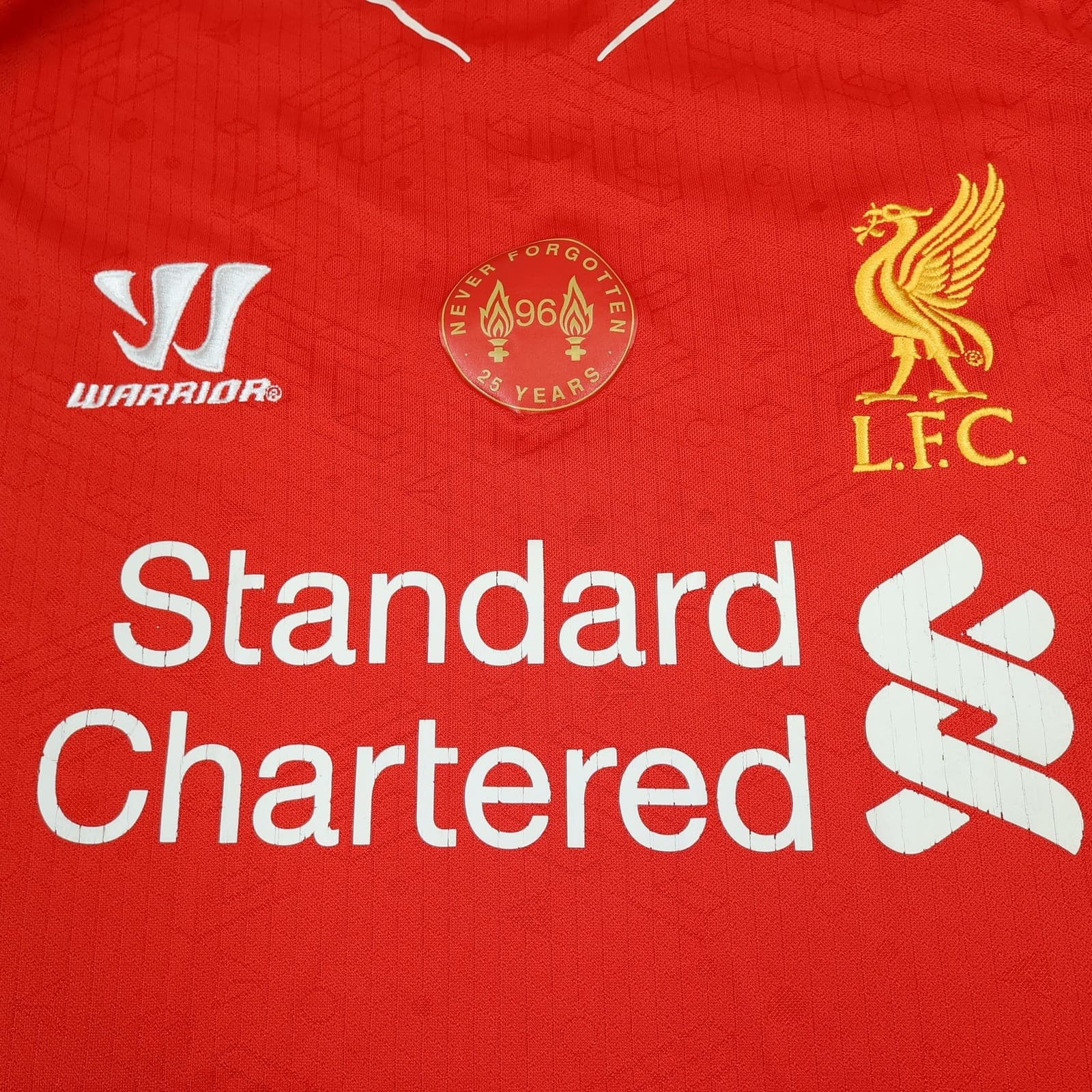 Liverpool Shirt Mens Large Red Home 2014 2015 Football Warrior Soccer Jersey photo 3