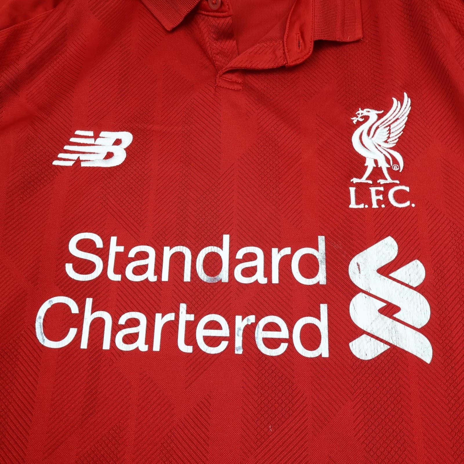 Liverpool Shirt Mens Large Red Home 2018 2019 Football New Balance Soccer Jersey photo 3