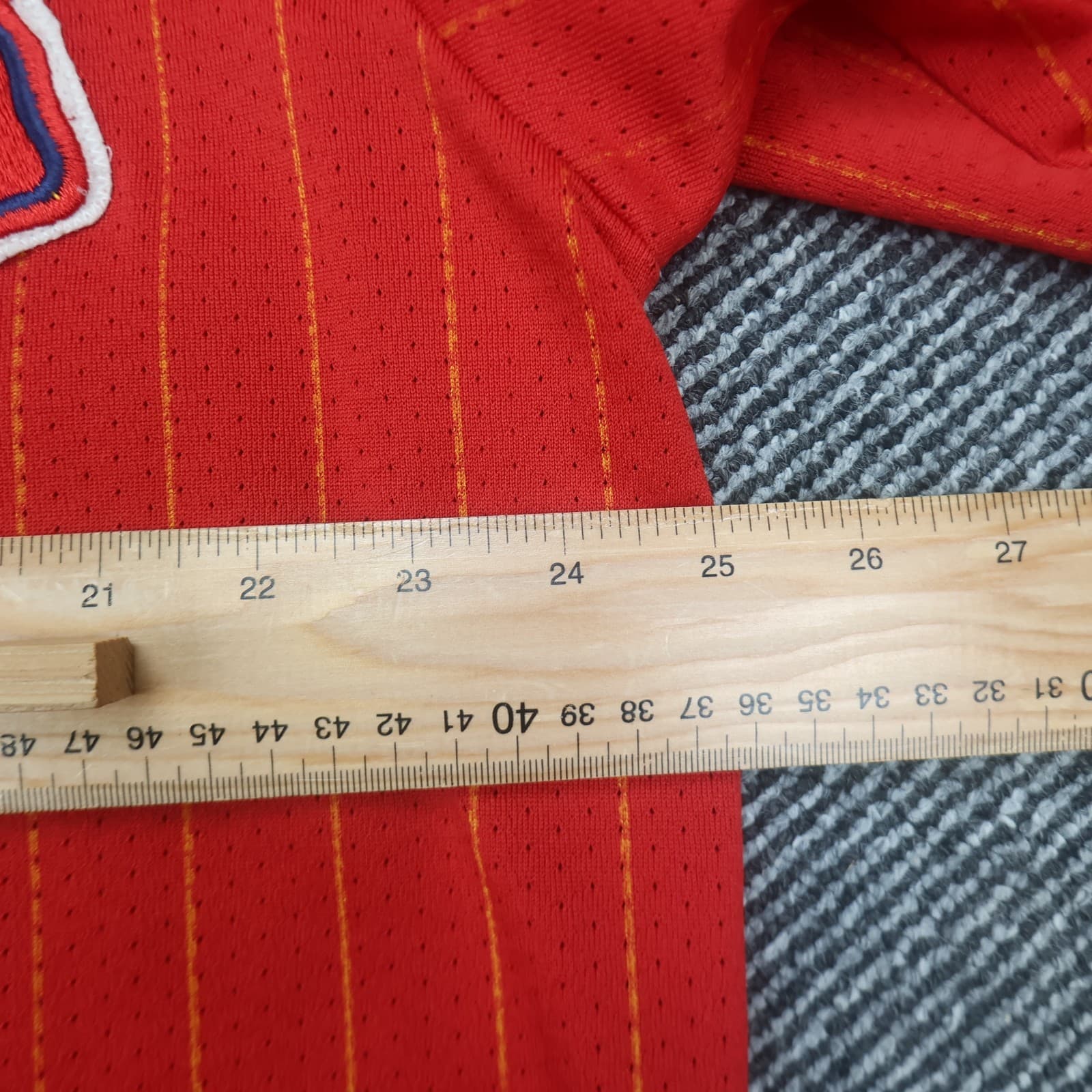 Vintage Atlanta Braves Jersey Extra Large Red Majestic Baseball MLB Shirt photo 8