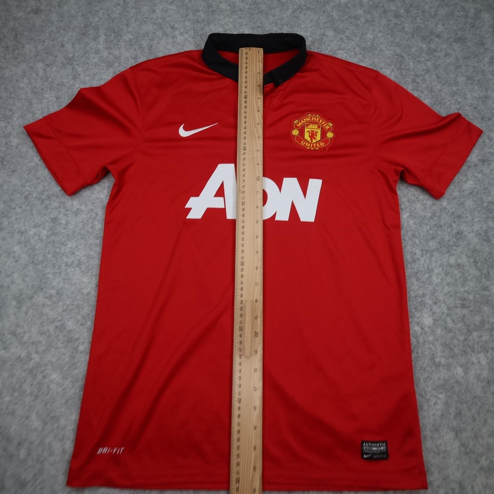 Manchester United Shirt Mens Medium Red Home 2013 2014 Football Nike Rooney 10 photo 16