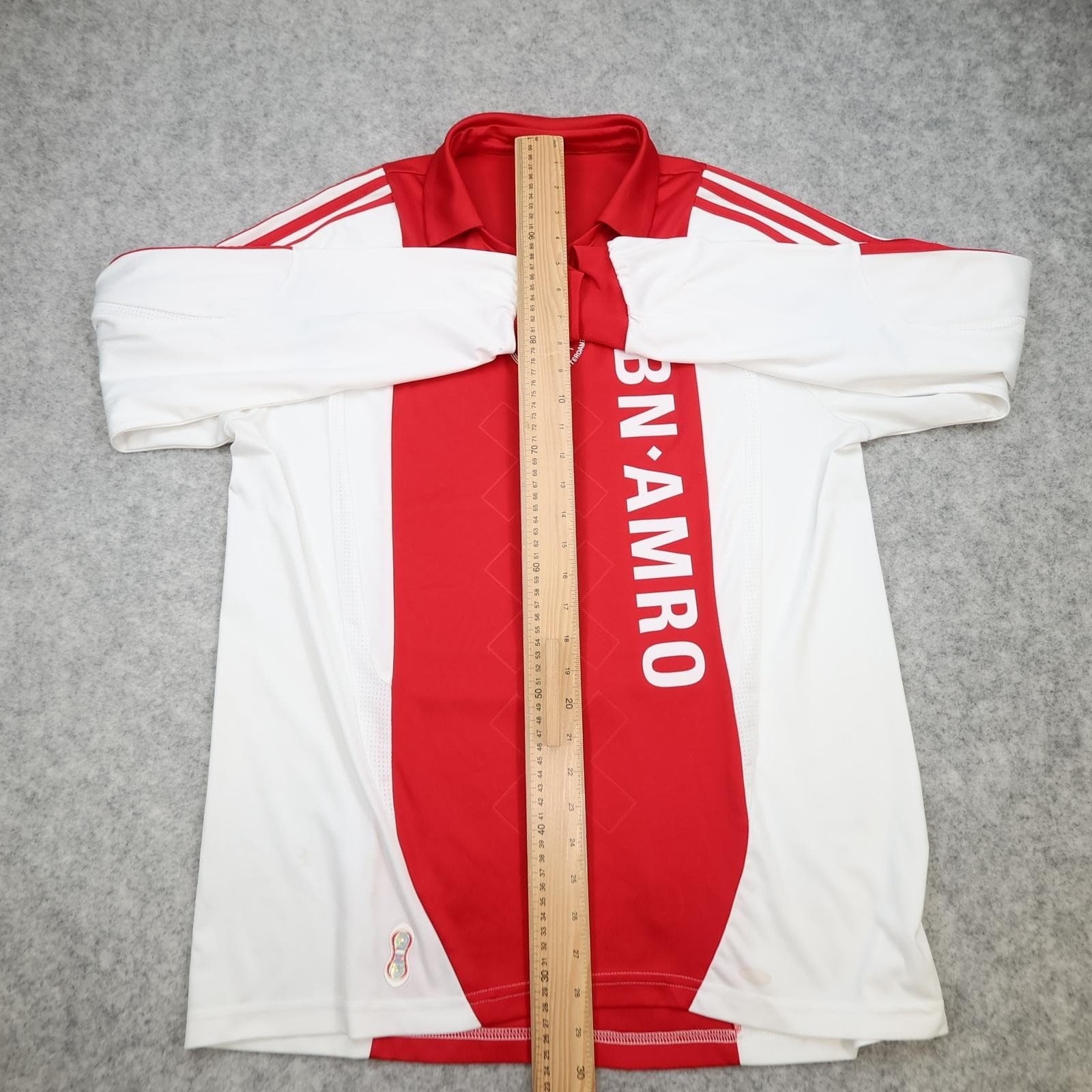Ajax Shirt Mens Large White Red Long Sleeve 2006 2007 Adidas ABN AMRO Jersey photo 12