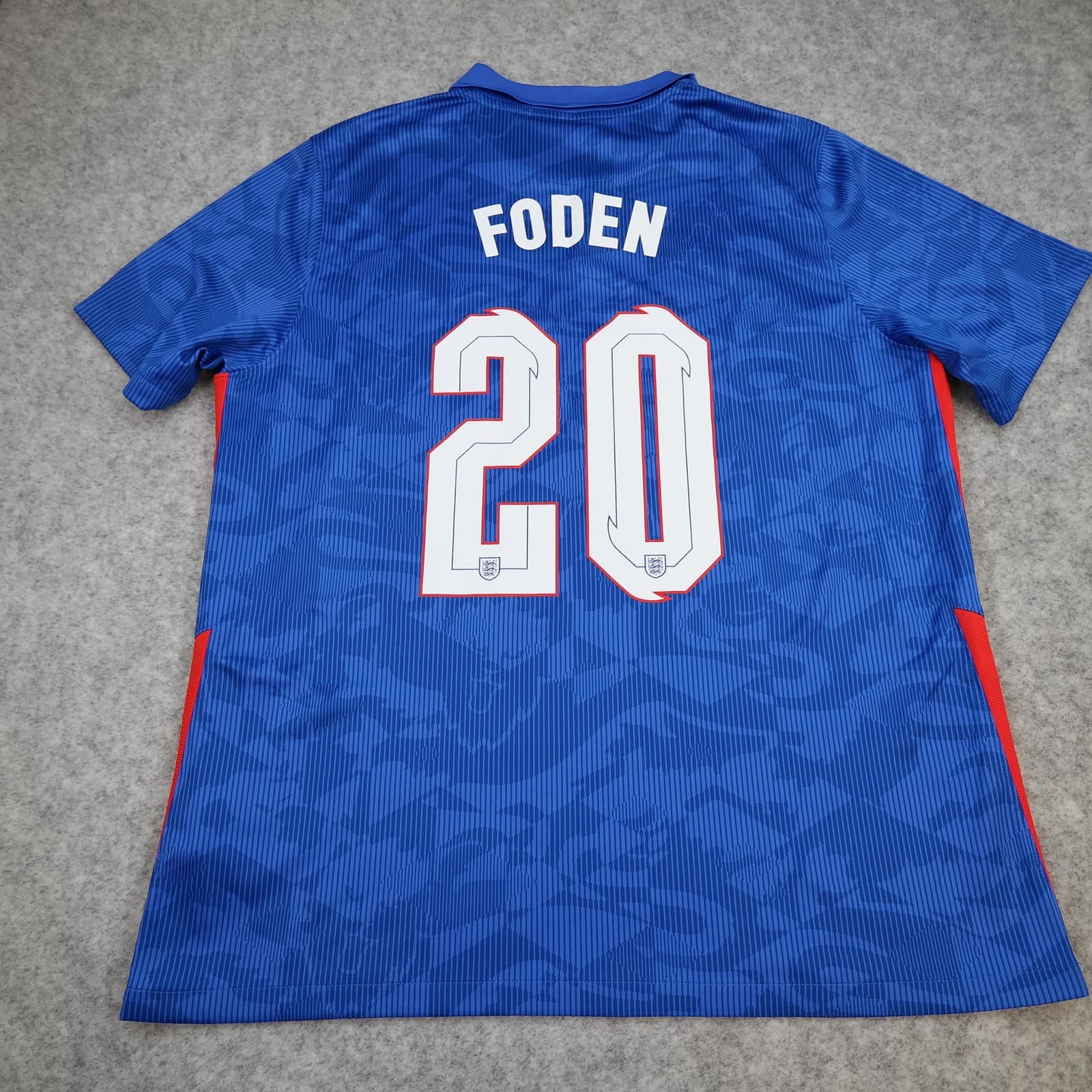 England Away Shirt Mens XL Blue 2020 2021 Football Nike Dri Fit Foden 20