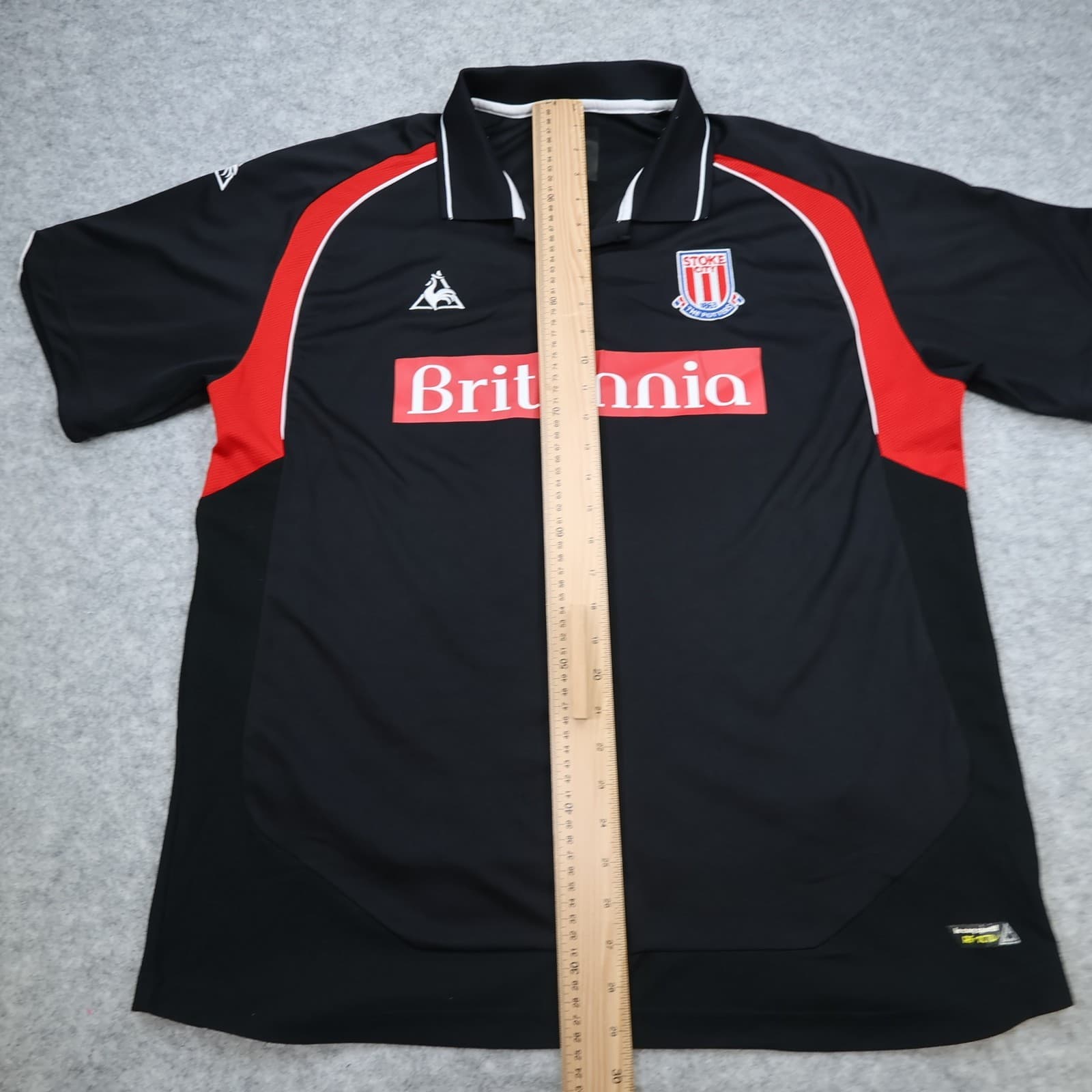 Stoke City Shirt Extra Large Black Away Kit 2009 2010 Le Coq Sportif Jersey photo 12