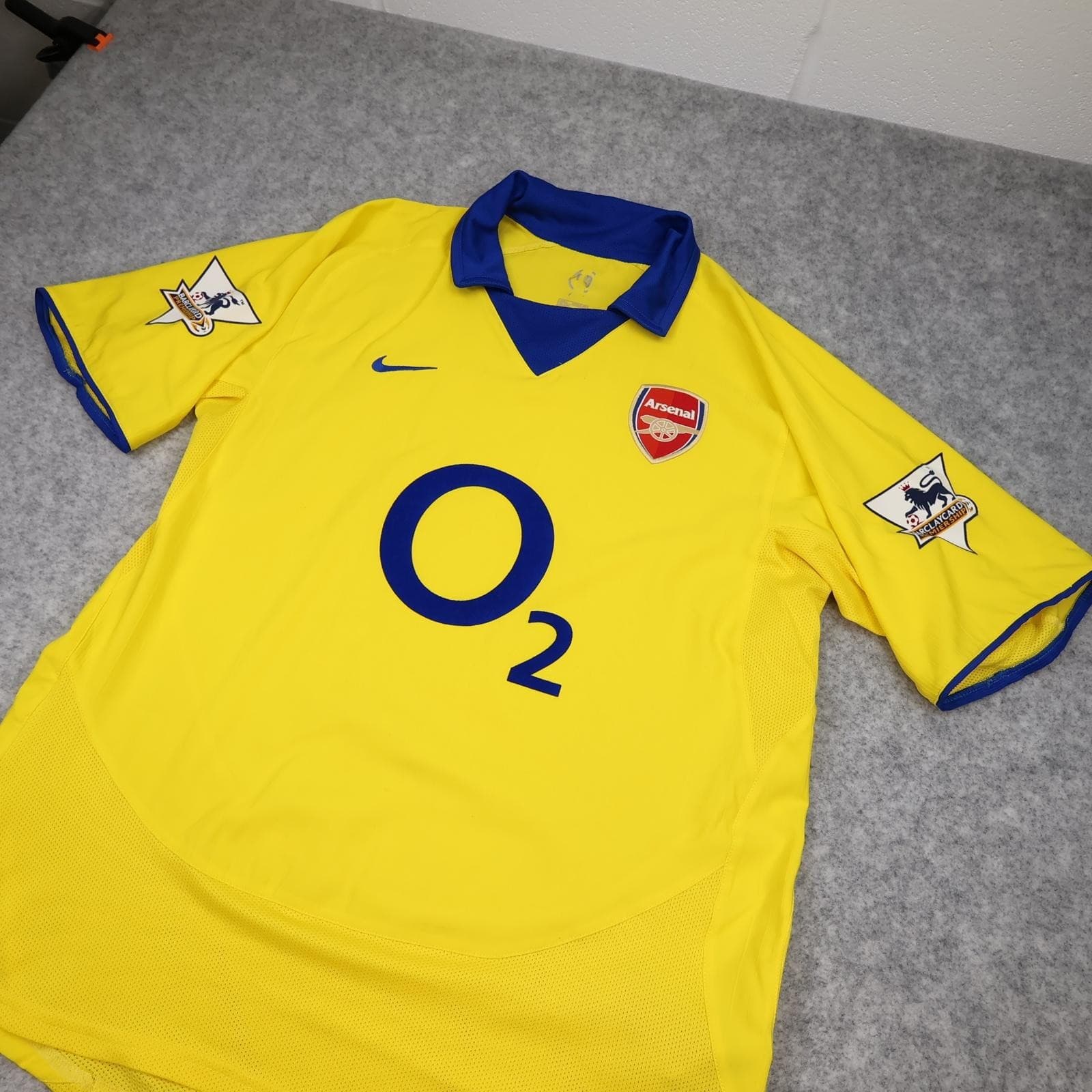 Arsenal Away Shirt Mens Large Yellow 2003 2004 Vintage Nike Wiltord 11 Jersey photo 6