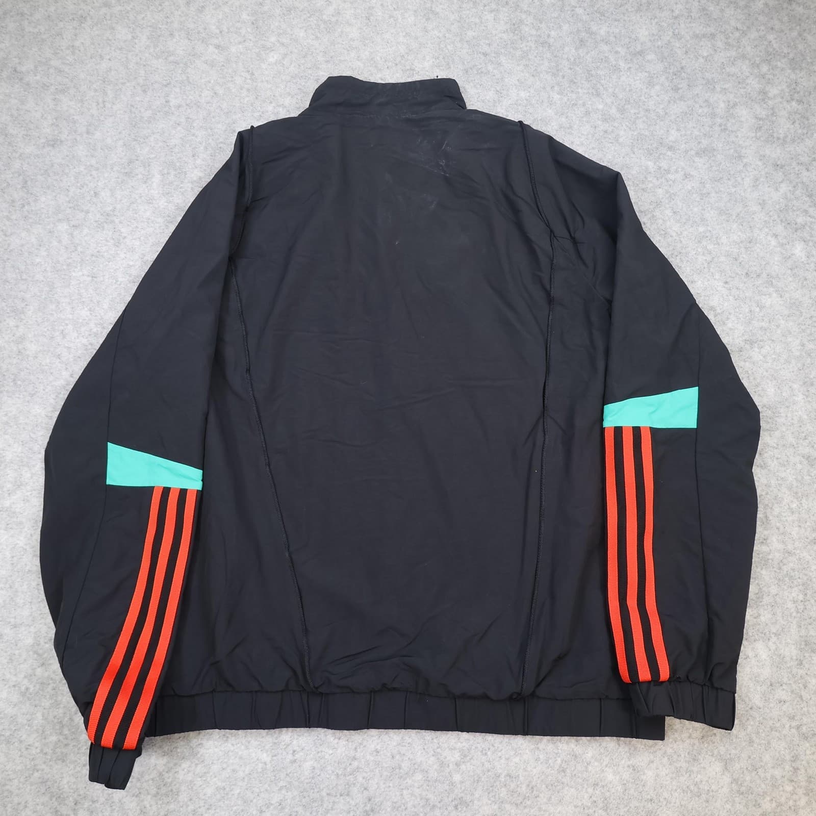 Manchester United Jacket Mens Large Black Football Adidas Tezos 22 23 Tracksuit photo 2
