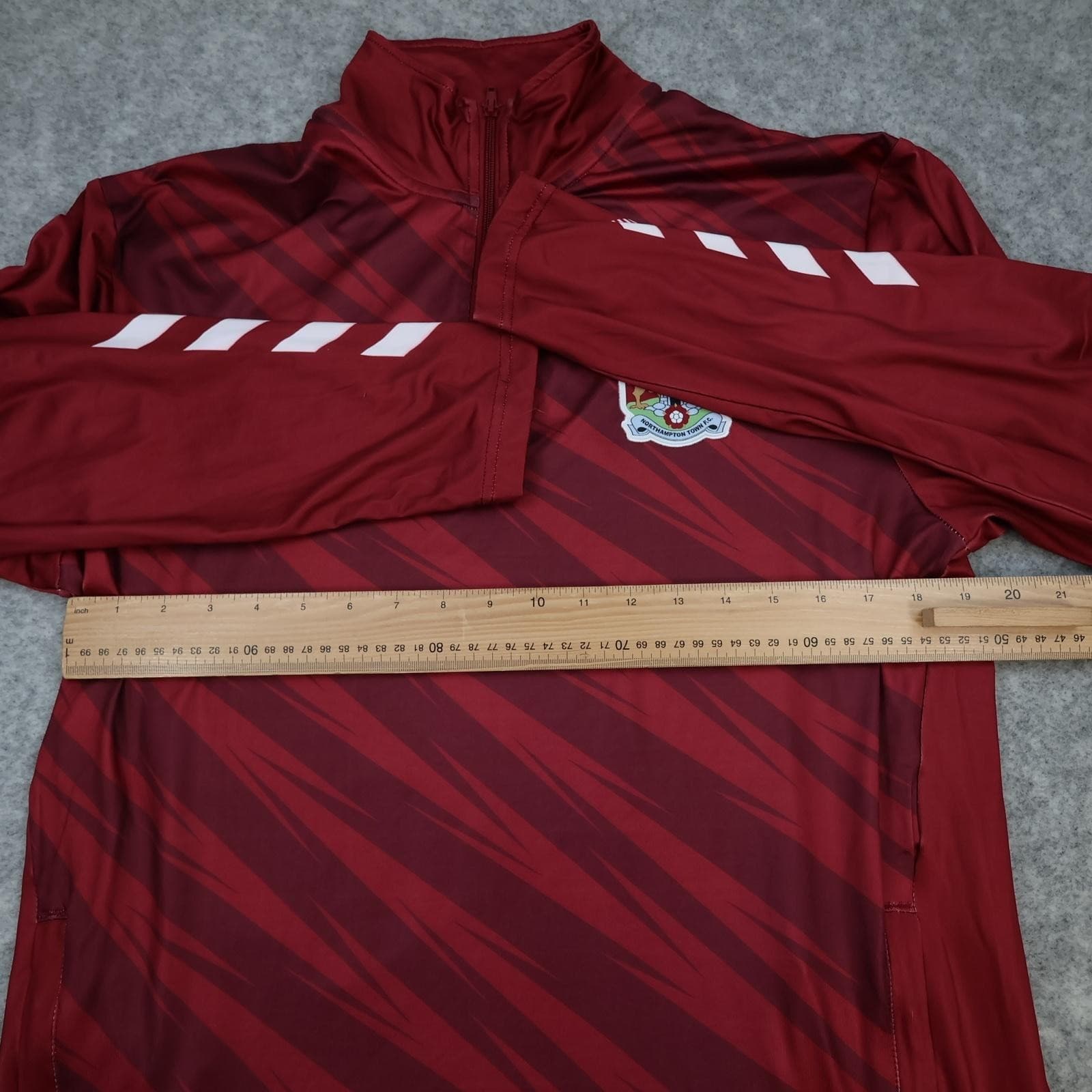 Northampton Town Training Top Mens Medium Red 2021 2022 Hummel Authentic photo 8