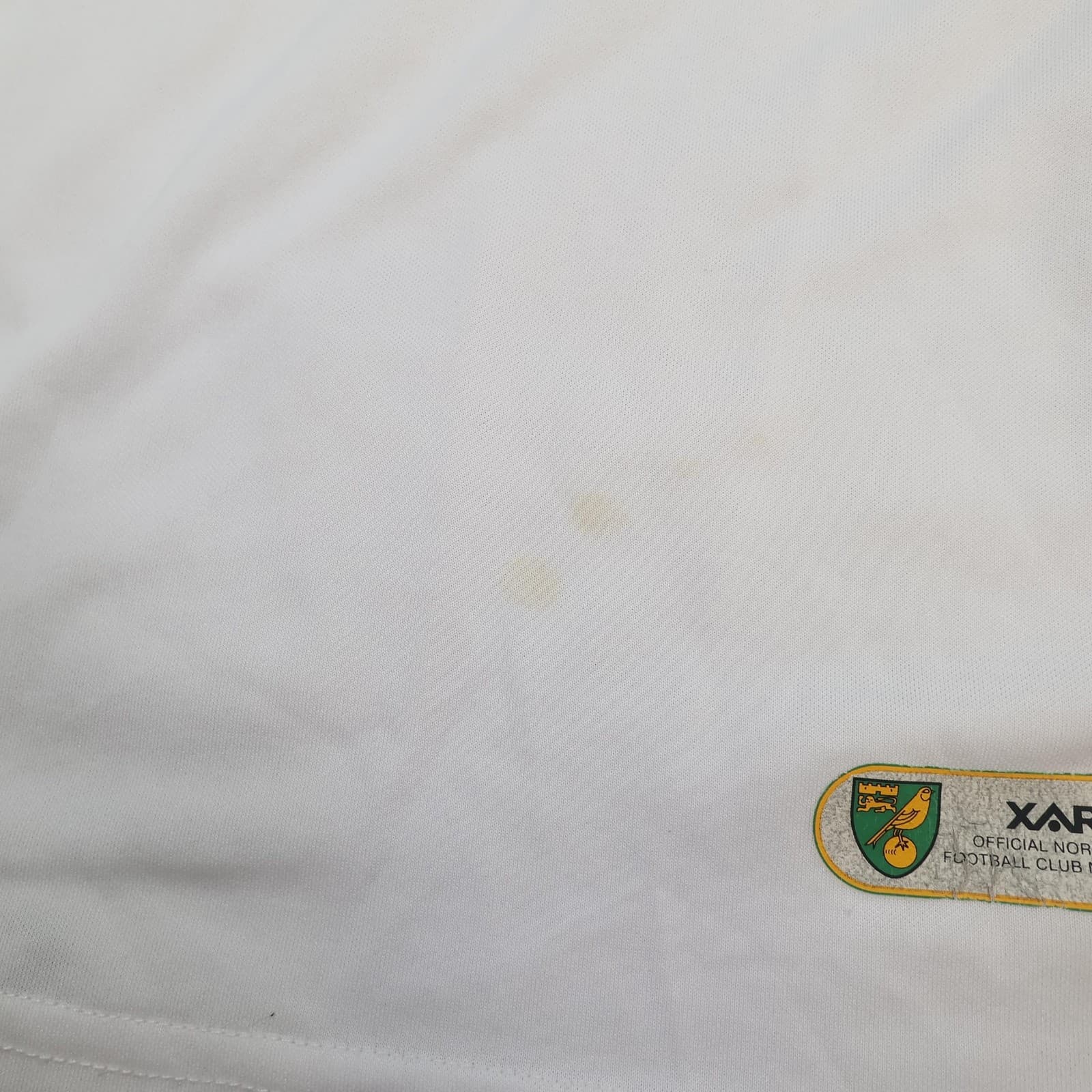 Norwich City Shirt Mens Large White Away 2006 2007 Xara Flybe Soccer Jersey photo 8