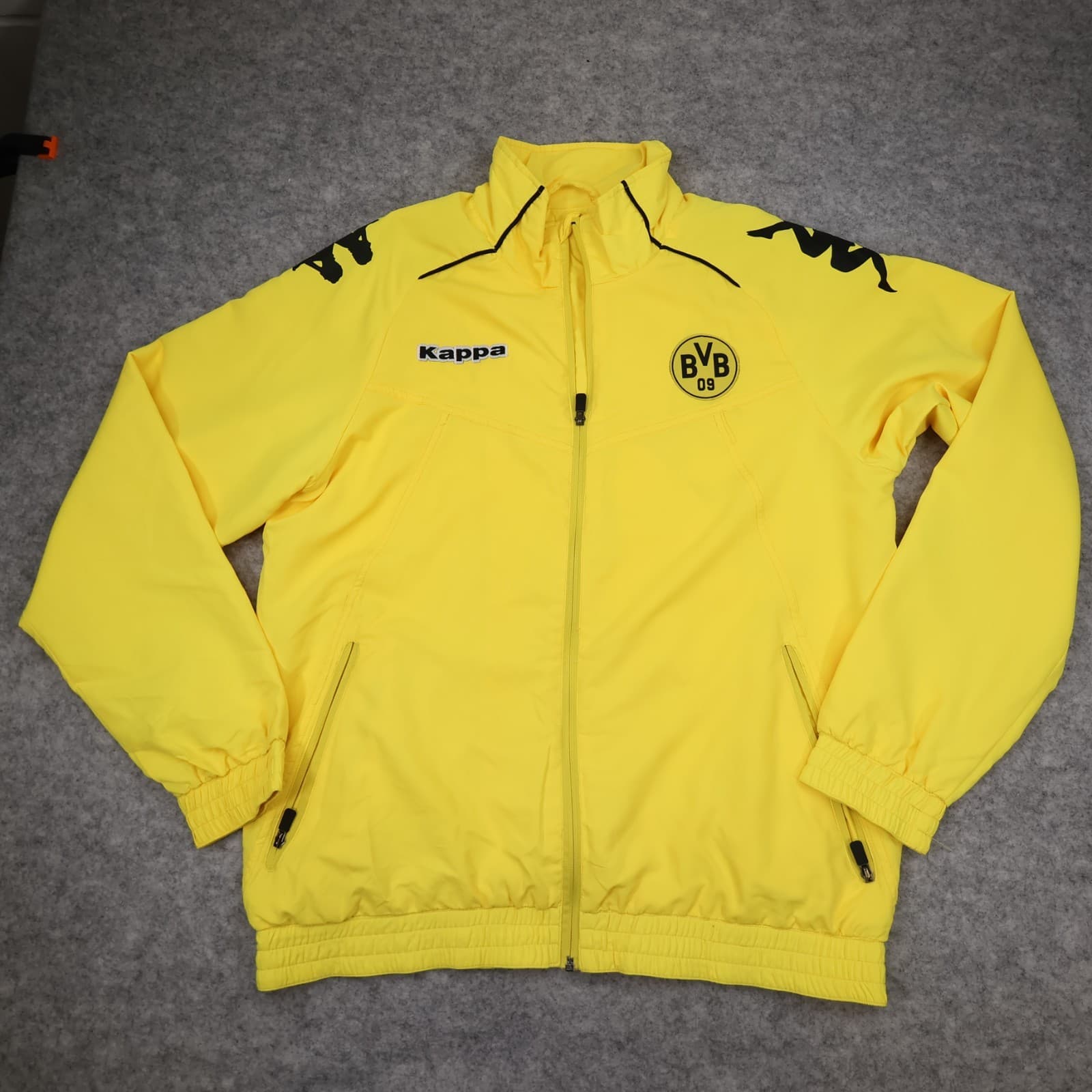 Borussia Dortmund Jacket Large Yellow Kappa Track 2010 2011 Zipped