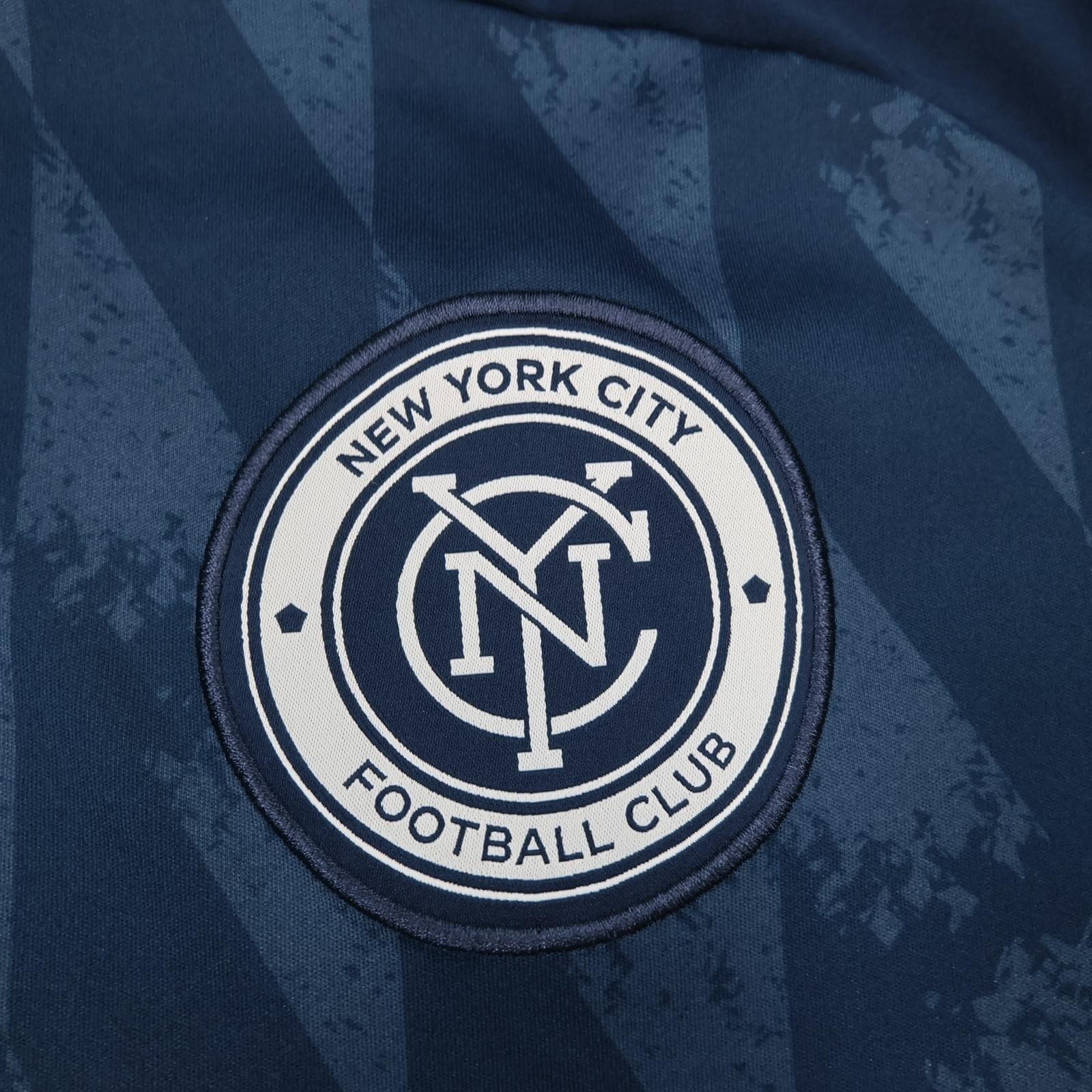 New York City FC Away Shirt Mens XL Blue 2020 Adidas Etihad Airways photo 4
