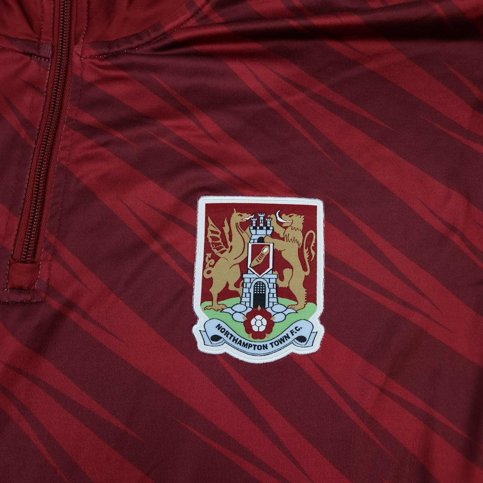 Northampton Town Training Top Mens Medium Red 2021 2022 Hummel Authentic photo 3