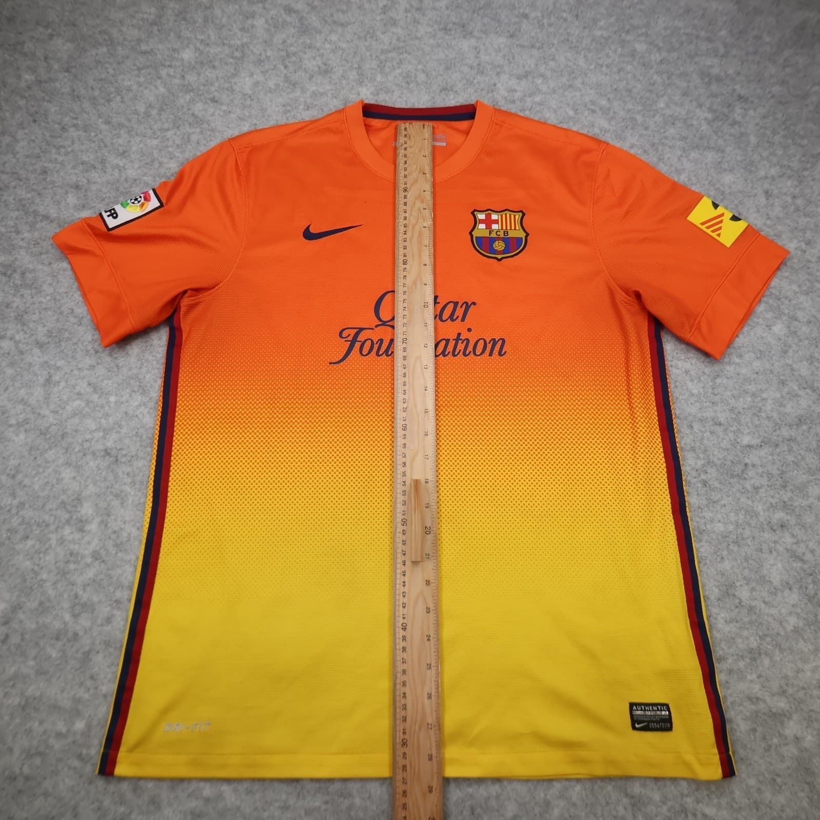 Barcelona Shirt Large Orange Away Kit 2012 2013 Nike Soccer Jersey photo 16