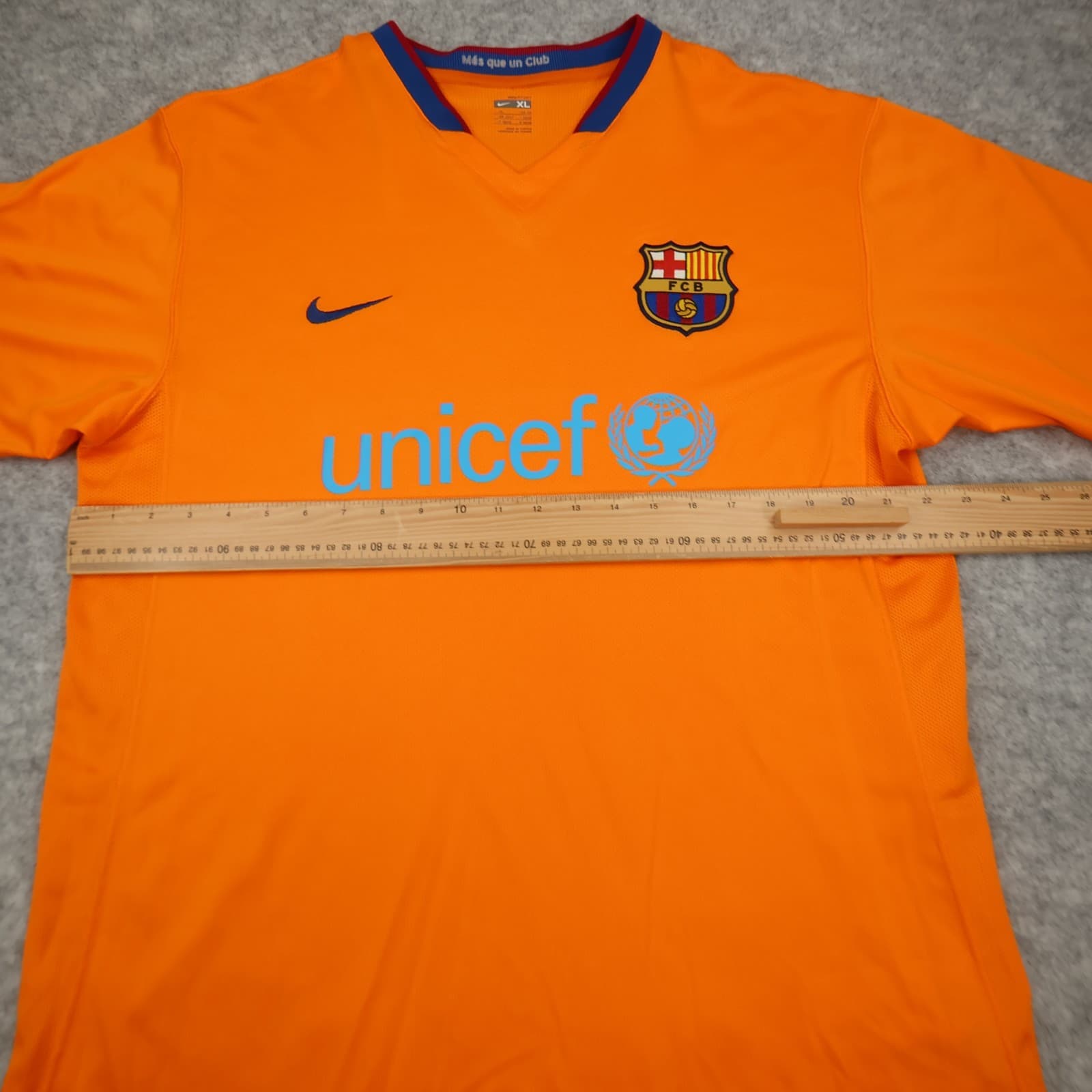 Vintage Barcelona Shirt Extra Large Orange Away Kit 2006 2007 Nike Soccer Jersey photo 11