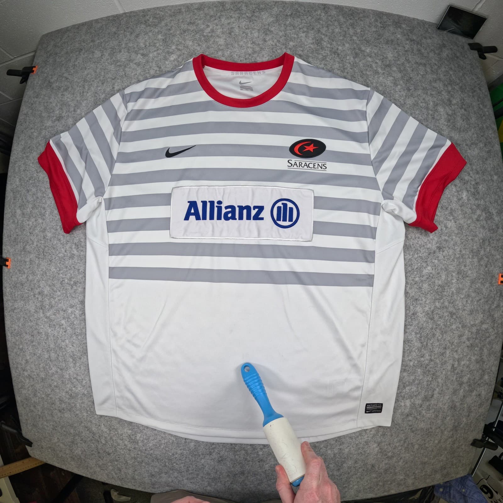 Saracens Rugby Shirt 2XL White Away 2012 2013 Nike Short Sleeve 418475-100 photo 2