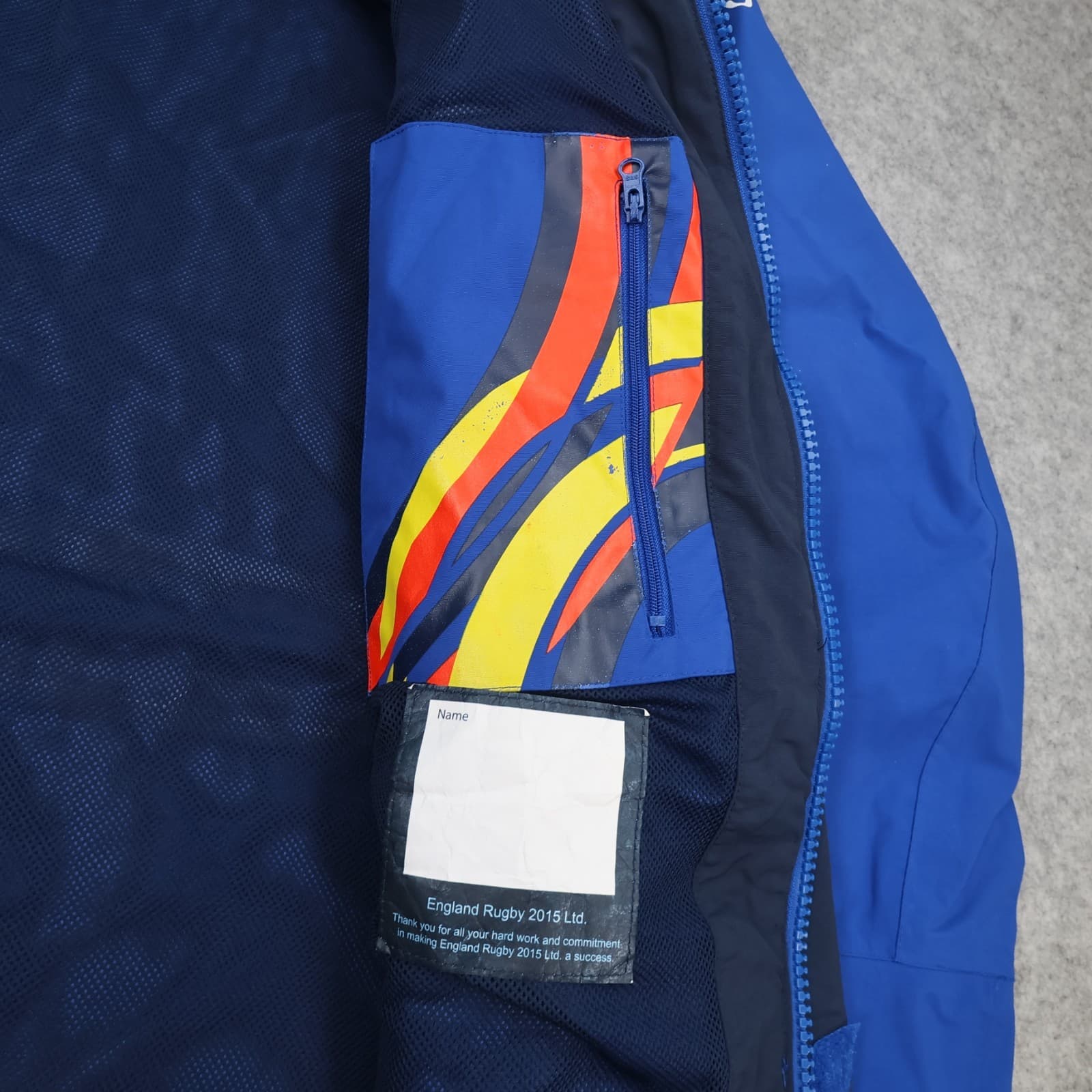 Vintage England Rugby Jacket Large Blue Rain Coat Waterproof Musto 2015 photo 6
