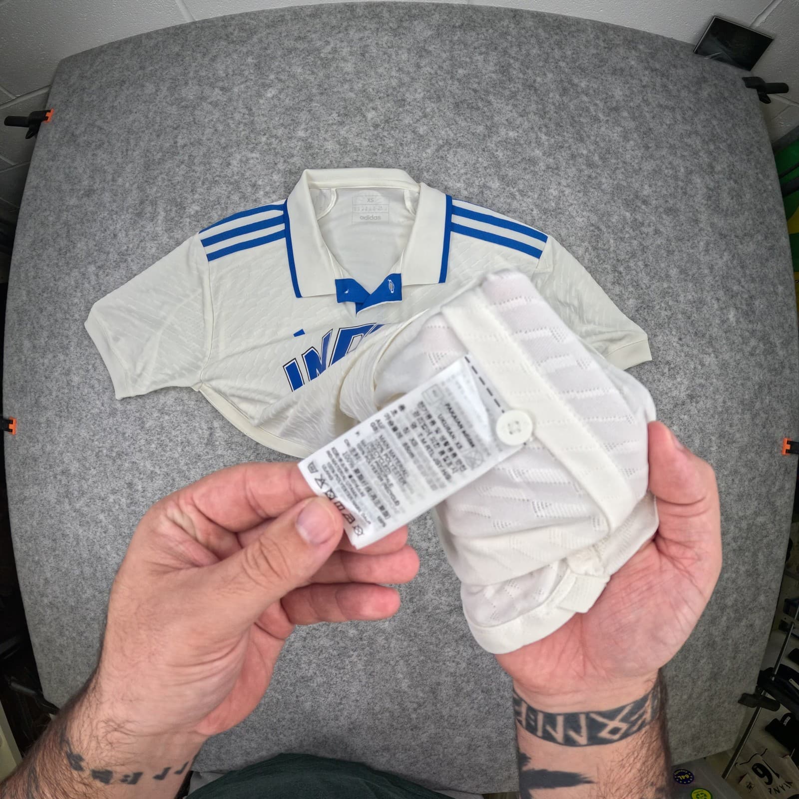 India Cricket Jersey Extra Small Test 2023-24 adidas Button IW9425 Jersey XS photo 2