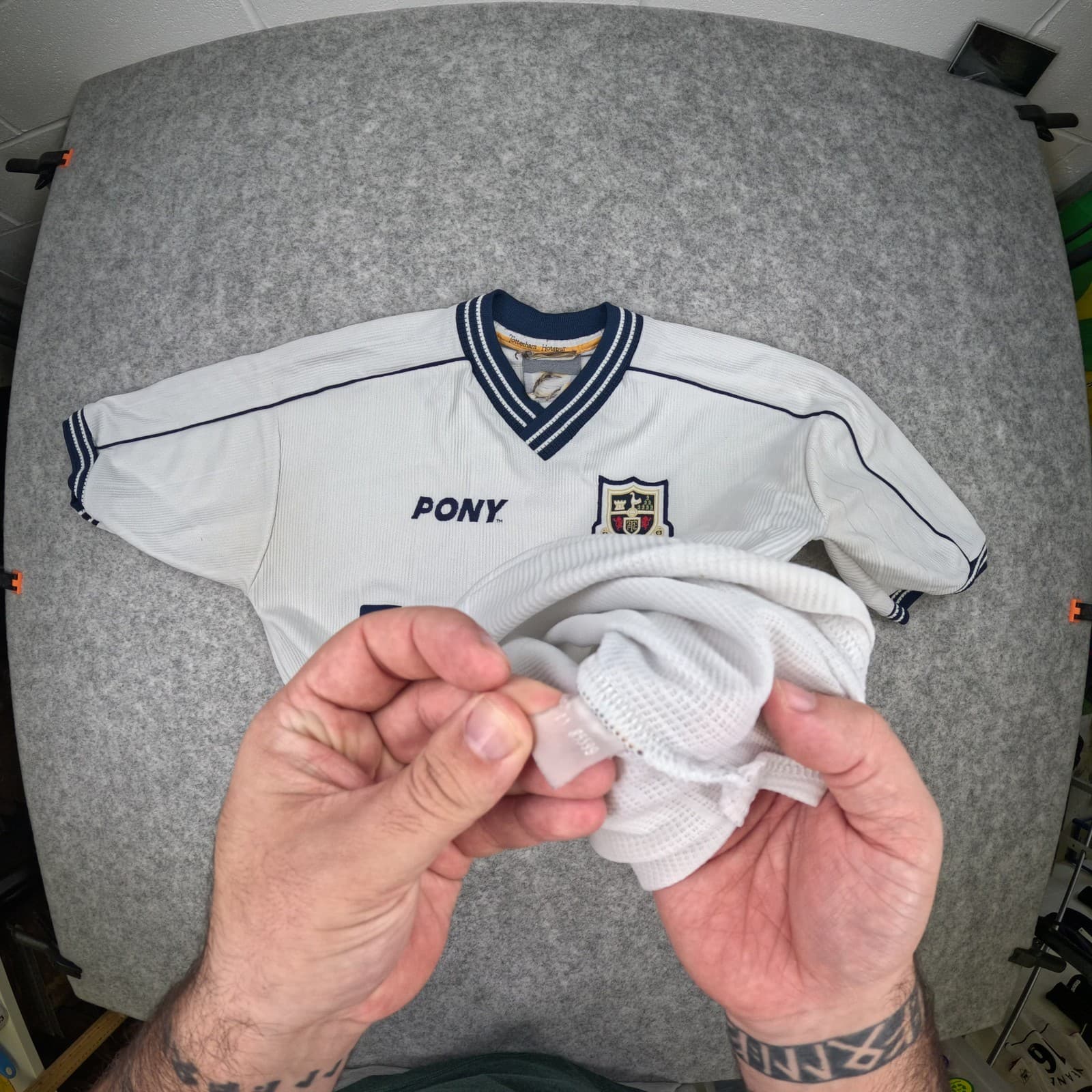 Tottenham Hotspur Football Shirt Small 1997 1999 White Home Pony Soccer Jersey photo 5