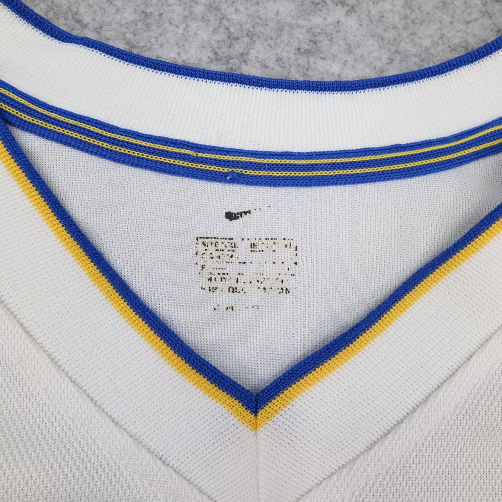 Vintage Leeds United Shirt 2XL White Home Kit 2000 2002 Jersey Strongbow XXL photo 8