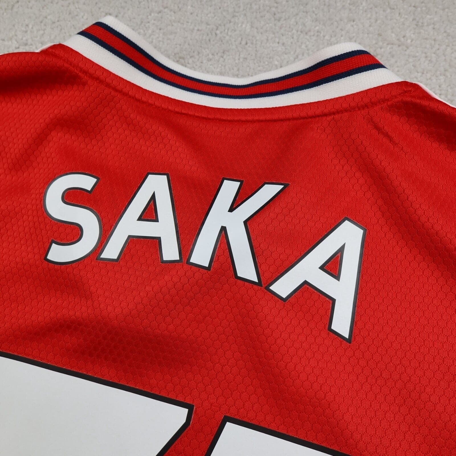 Arsenal Shirt Large Red Home Kit 2019 2020 Adidas Bukayo Saka Jersey 77 photo 6