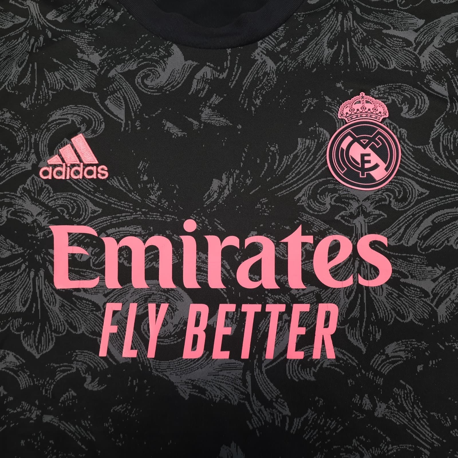 Real Madrid Shirt Large Black Third Kit 2020 2021 Adidas Football Jersey photo 3
