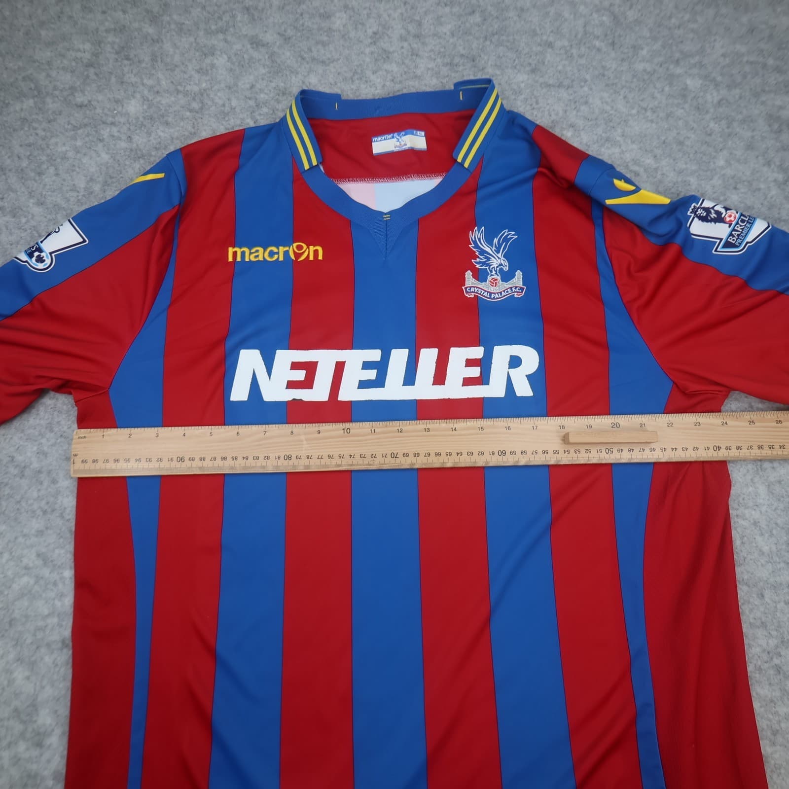 Crystal Palace Shirt 4XL Red Blue Home Kit 2014 2015 Macron Soccer Jersey 48" photo 13