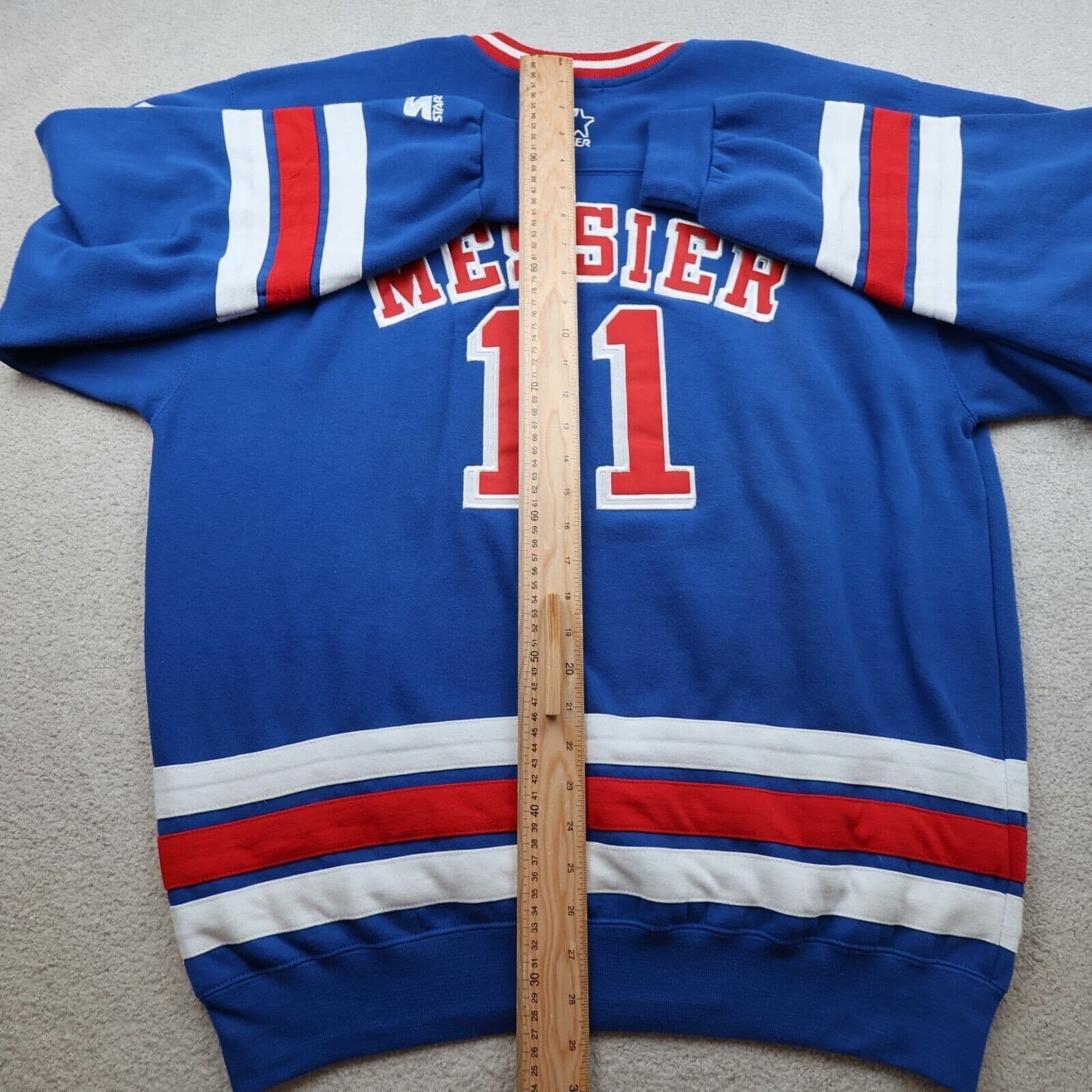 Vintage New York Rangers Jersey Large Starter NHL 1996 1997 90s Mark Messier photo 11