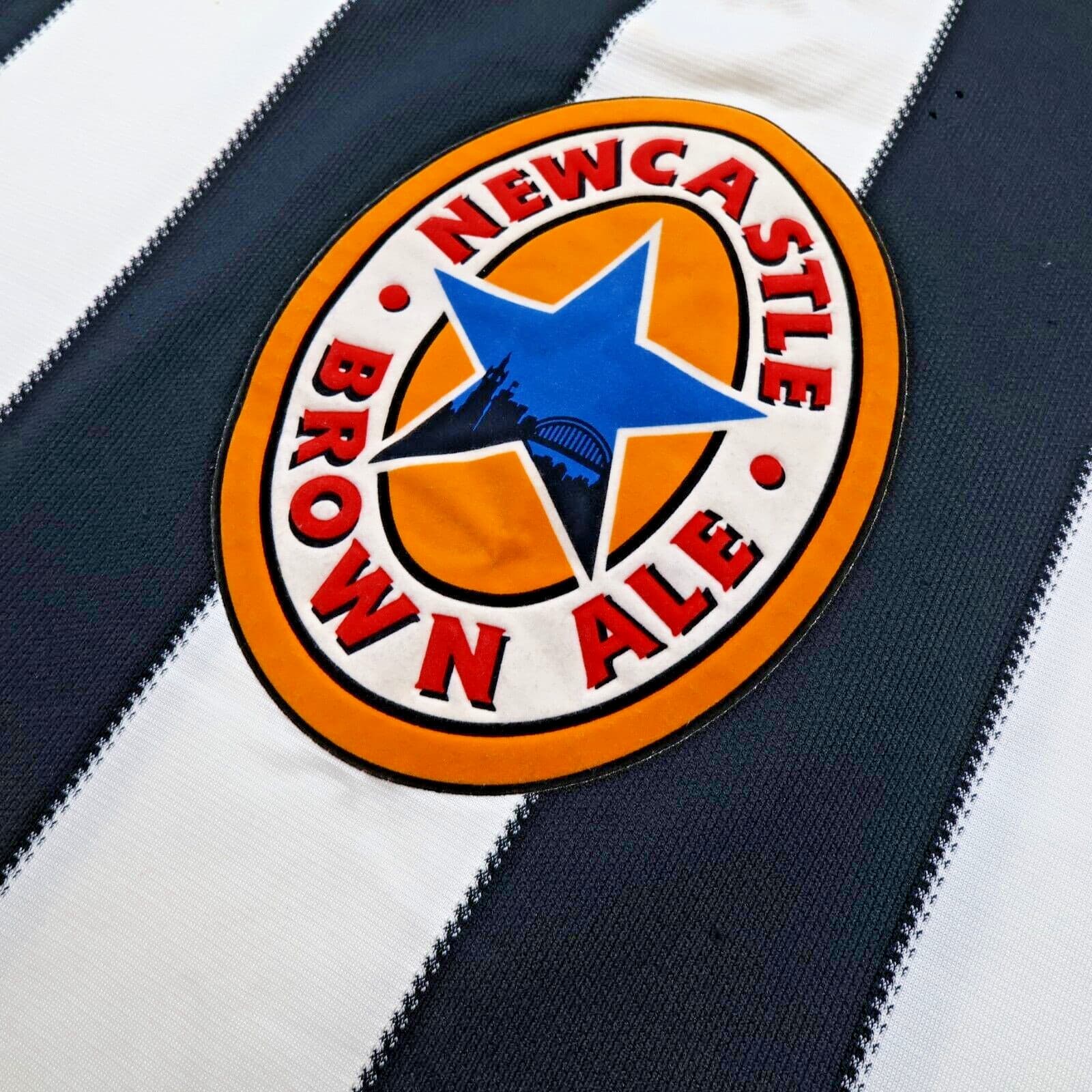 Vintage Newcastle United Shirt Large Home Kit 1995 1996 1997 Jersey Brown Ale photo 8