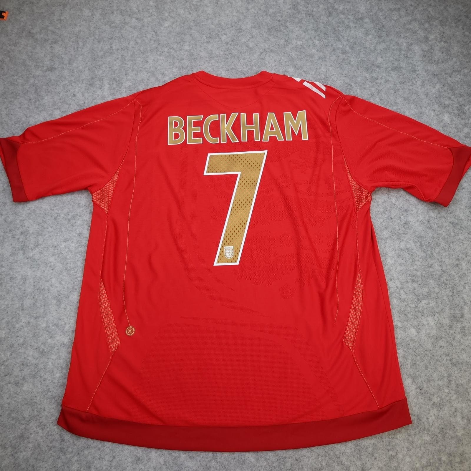 England Away Shirt Mens 2XL Red 2006 Football Umbro Beckham 7 Jersey Top