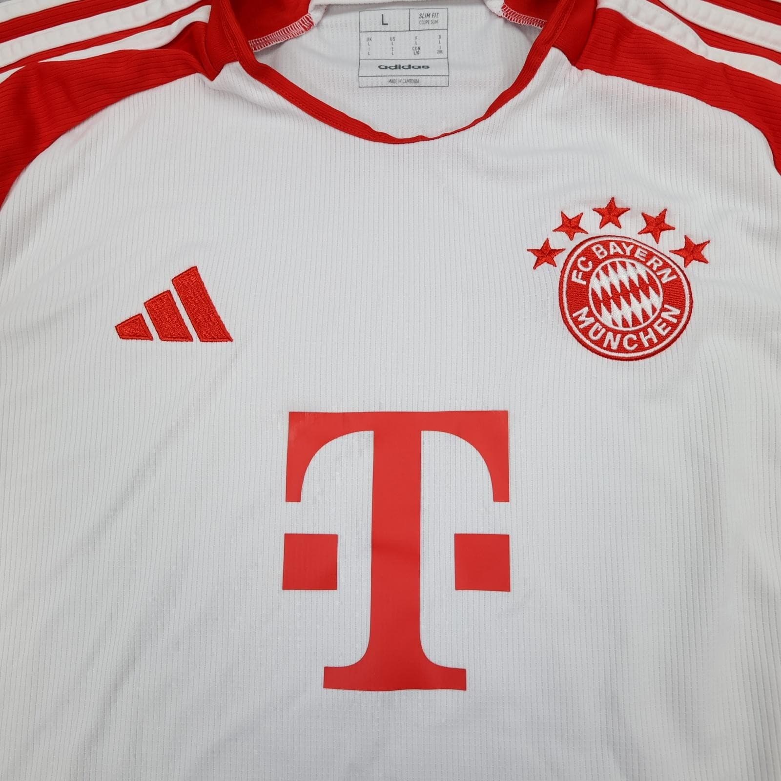 Bayern Munich Shirt Mens Large White Away 2023 2024 Football Adidas Jersey photo 3