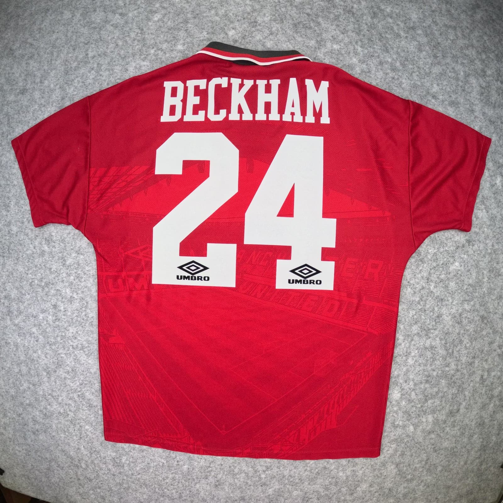Manchester United Football Shirt Medium Red Home 1994 96 Umbro Beckham 24