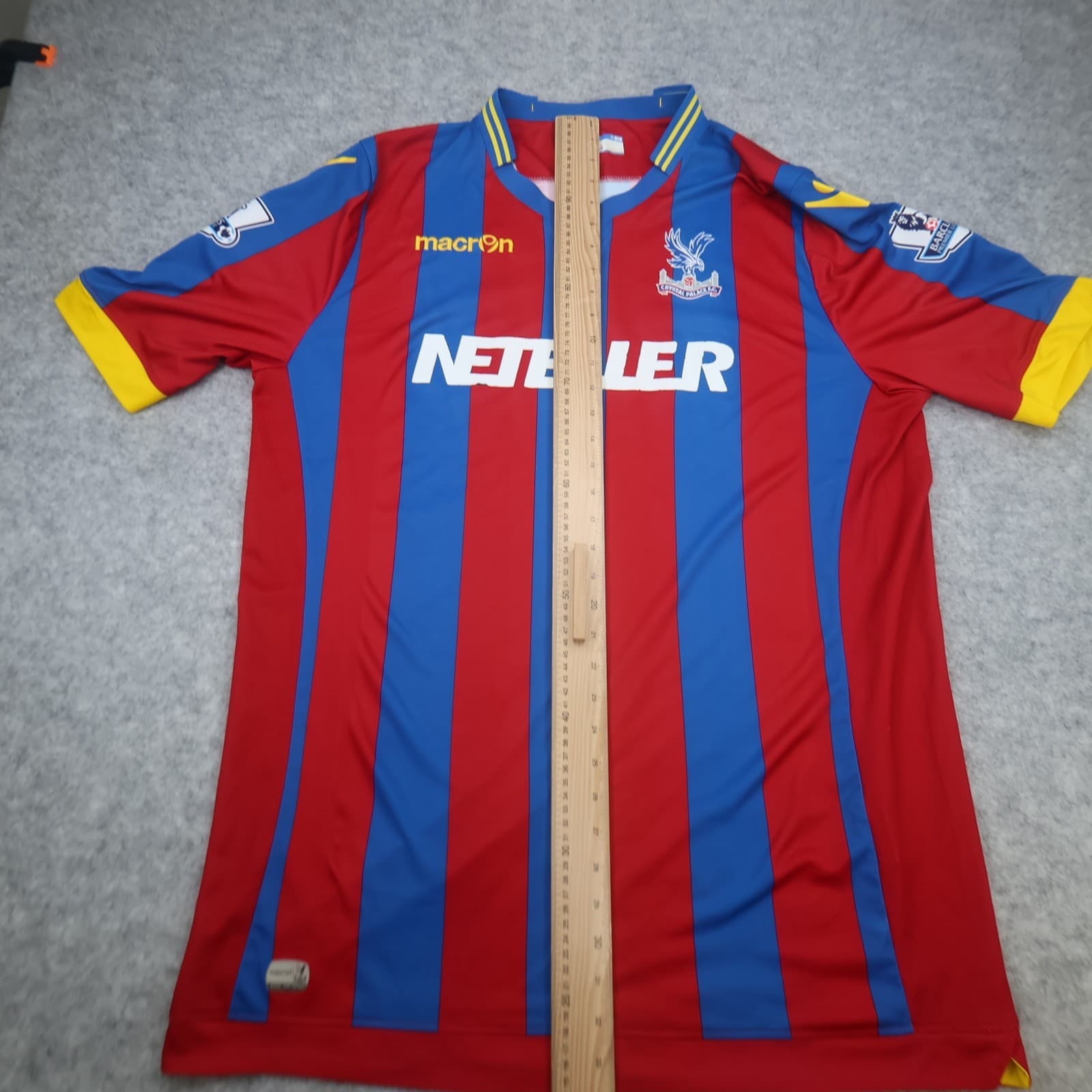 Crystal Palace Shirt 4XL Red Blue Home Kit 2014 2015 Macron Soccer Jersey 48" photo 15
