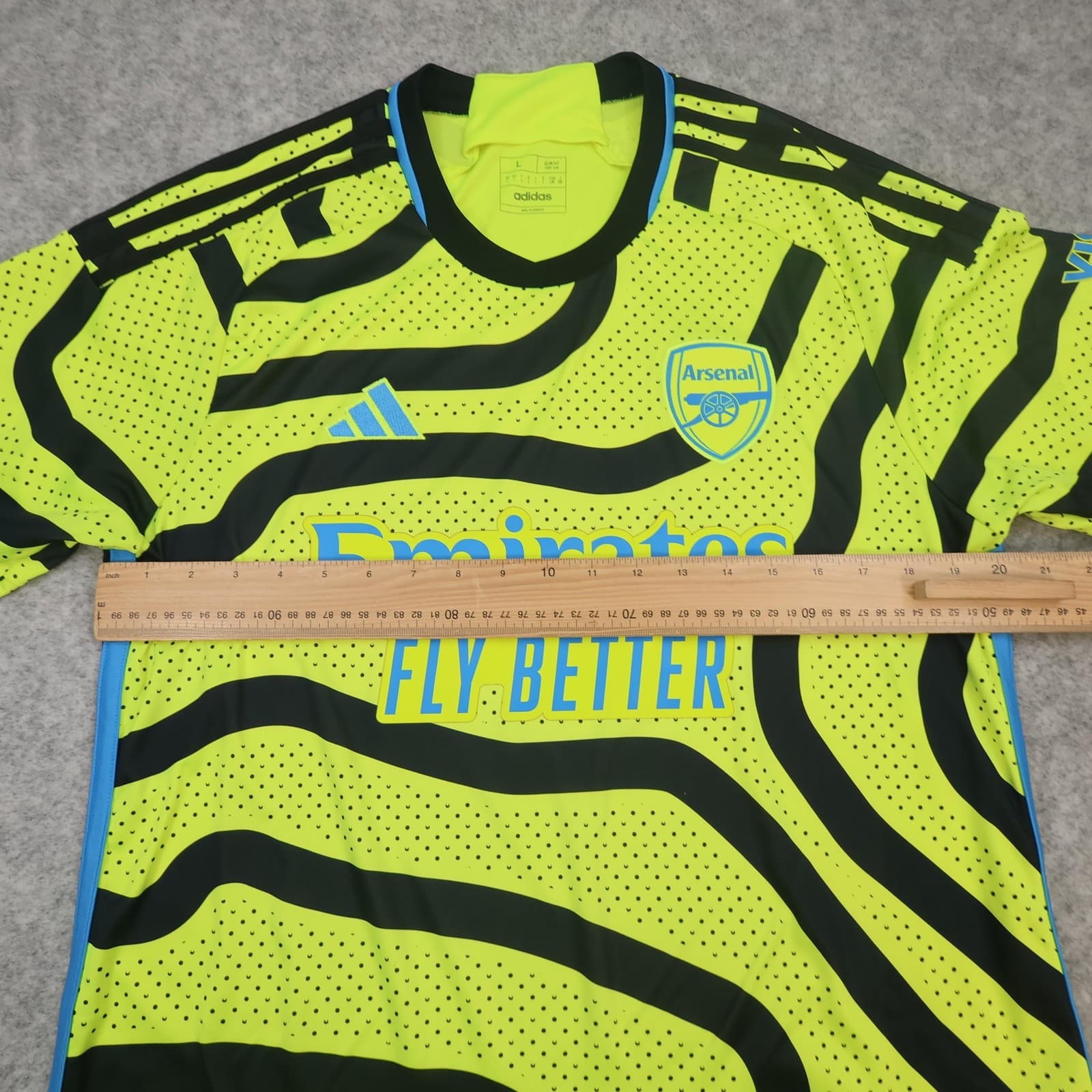 Arsenal Away Shirt Mens Large Yellow 2023 2024 Football Adidas Soccer Jersey photo 10