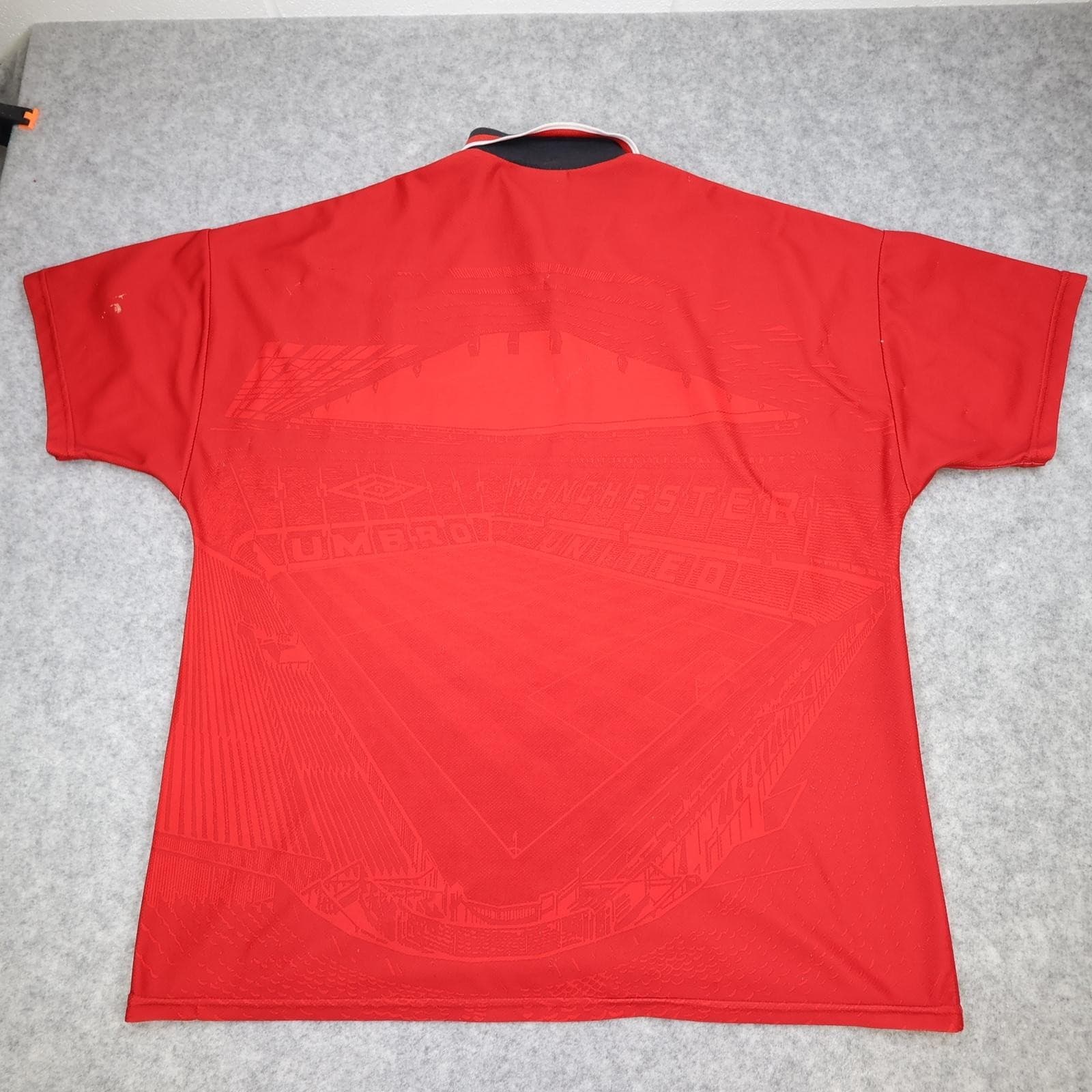 Vintage Manchester United Shirt Mens XXL Red 1994 1996 Umbro Sharp Soccer Jersey photo 2