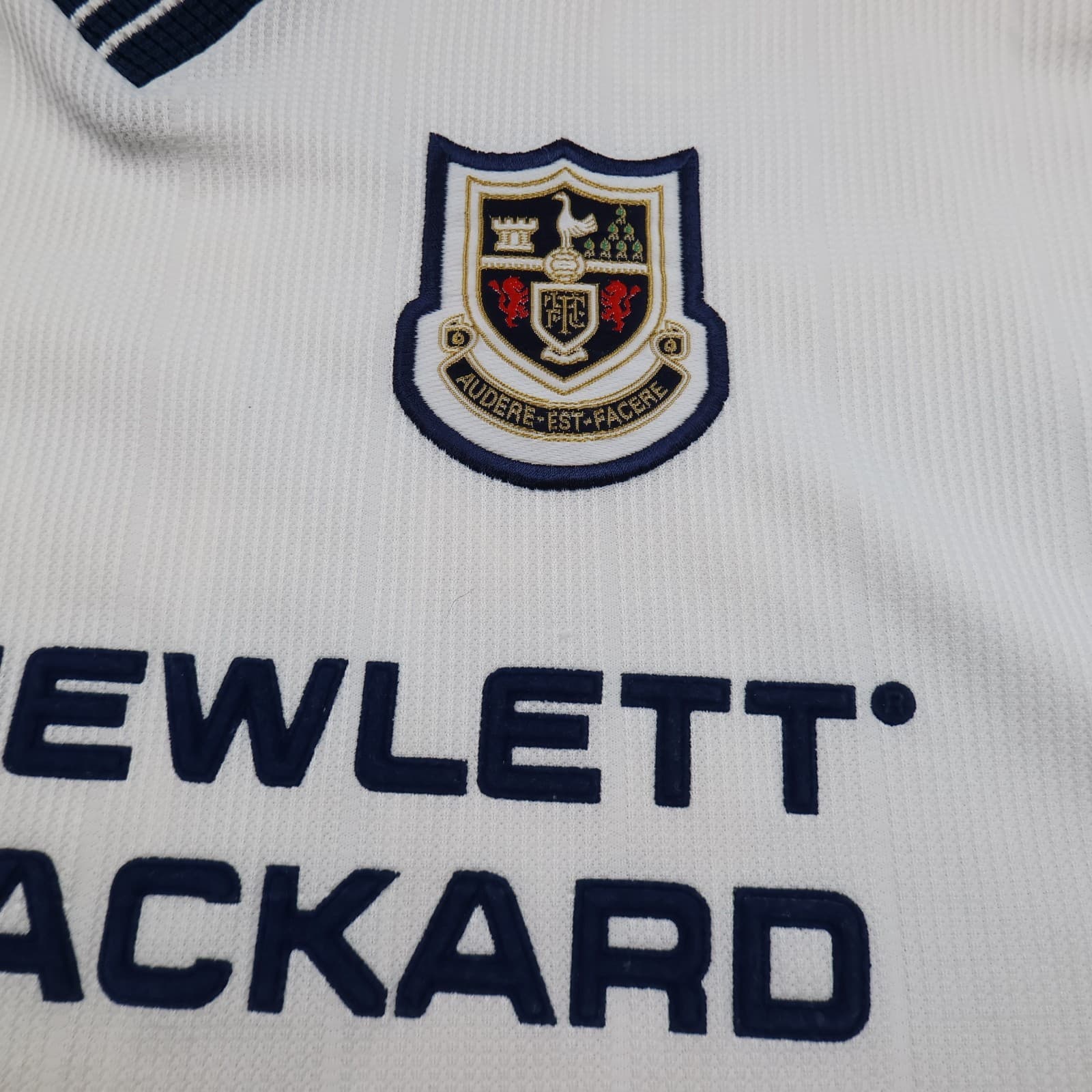 Vintage Tottenham Hotspur Shirt Extra Large White Home 1997 1999 Jersey Ginola photo 5