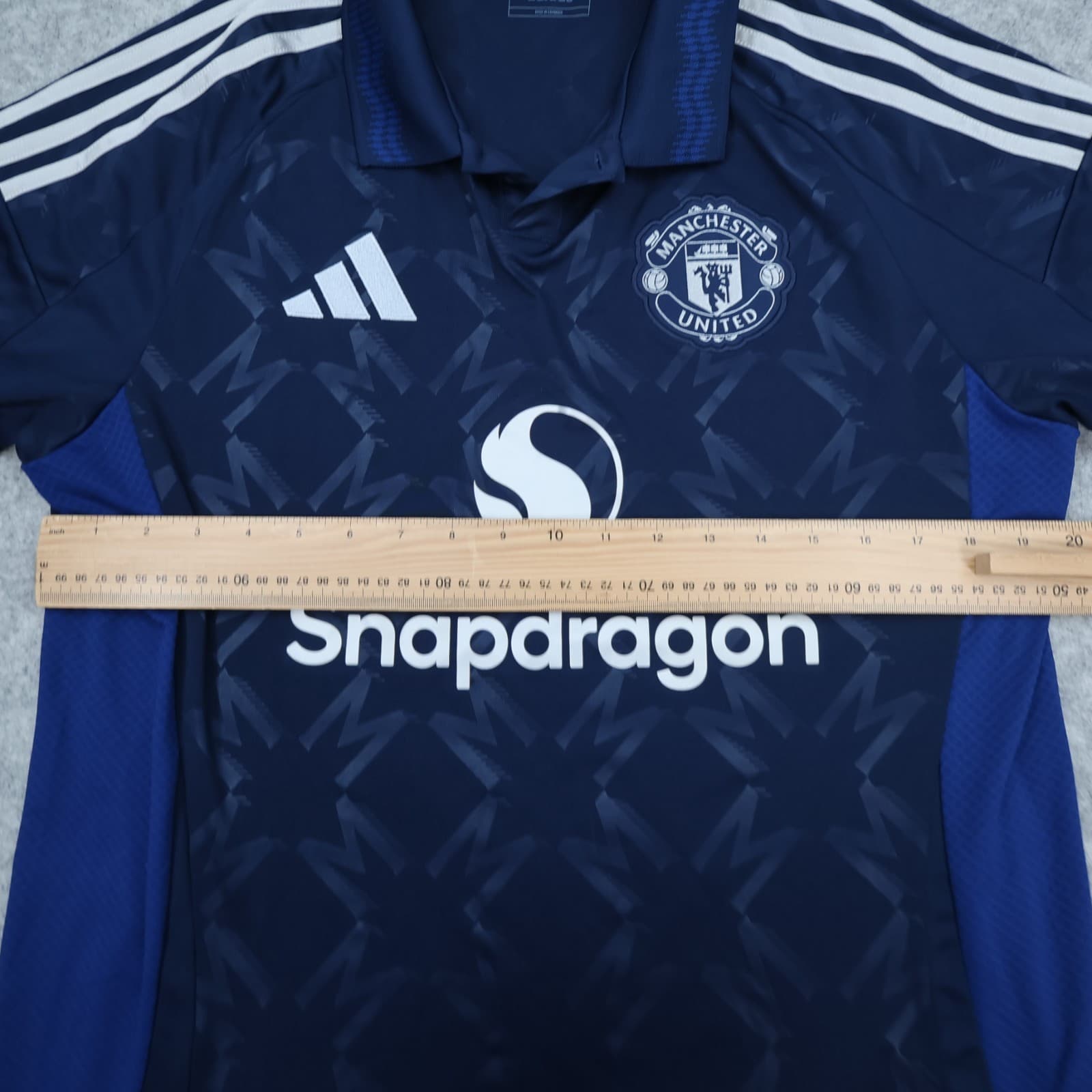 Manchester United Shirt Large Blue Away Kit 2024 2025 Adidas Soccer Jersey photo 10