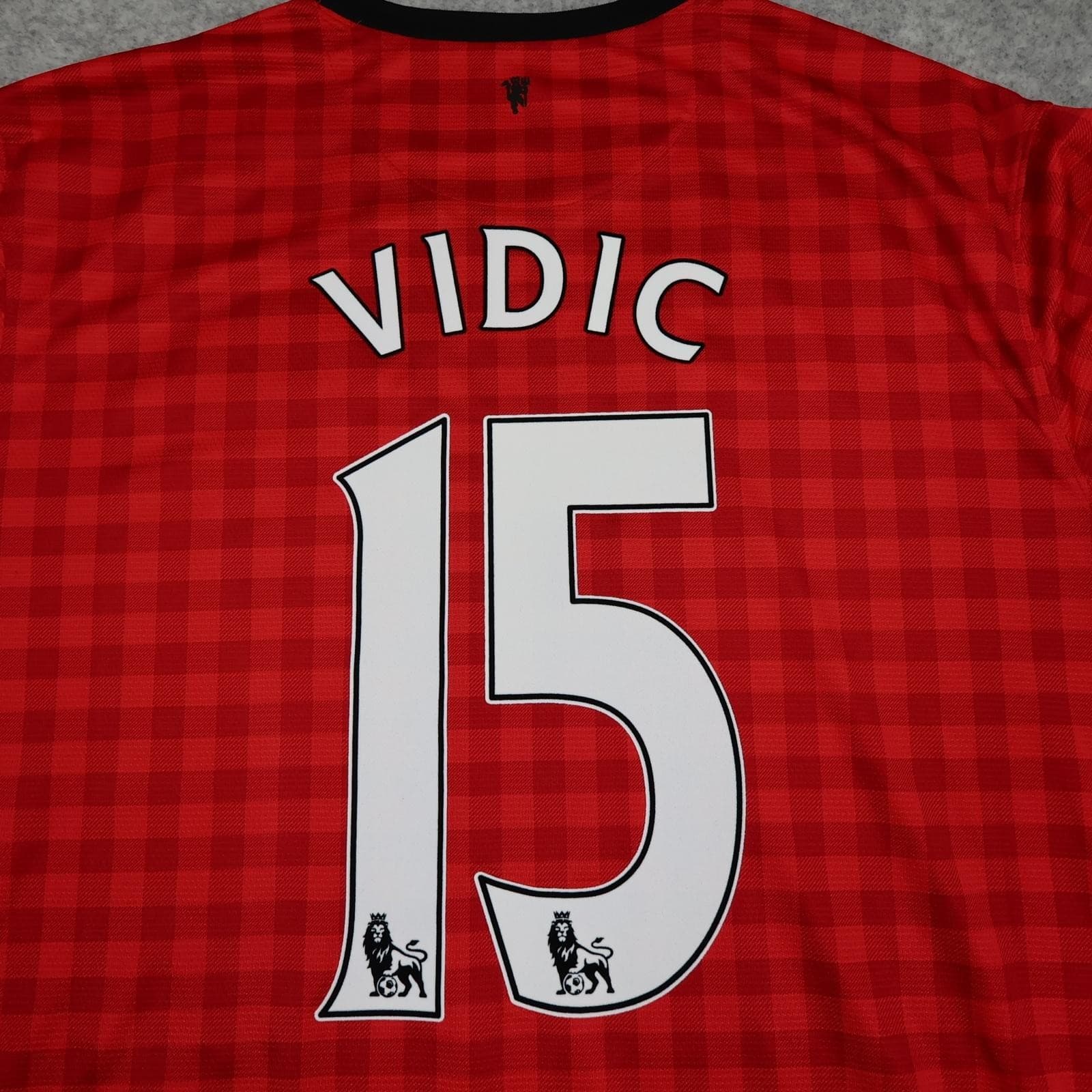 Manchester United Shirt Mens 2XL Red Home 2012 2013 EPL Football Nike Vidic 15 photo 4