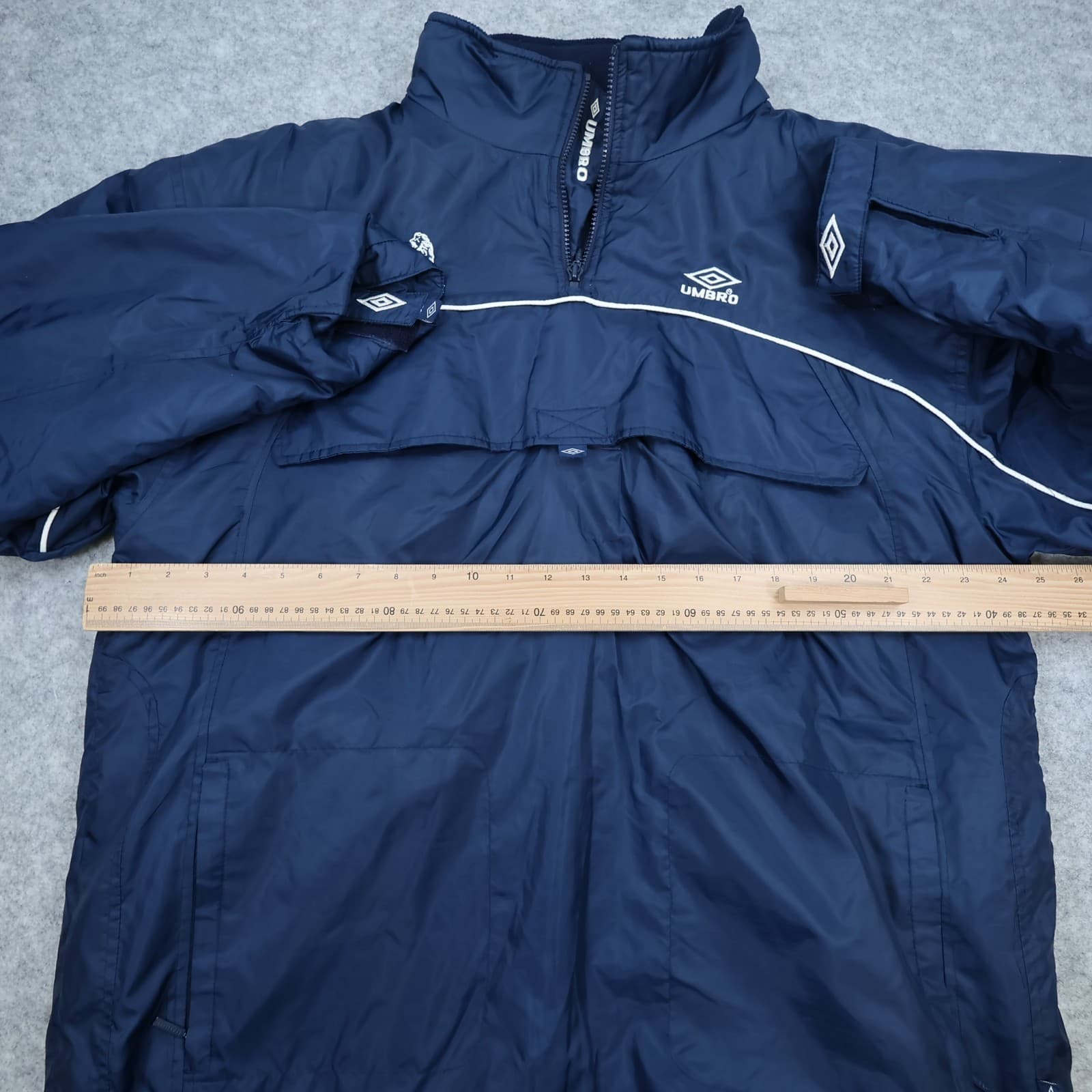 Chelsea Football Jacket Extra Large Umbro Navy Padded Training Coat 90s photo 8