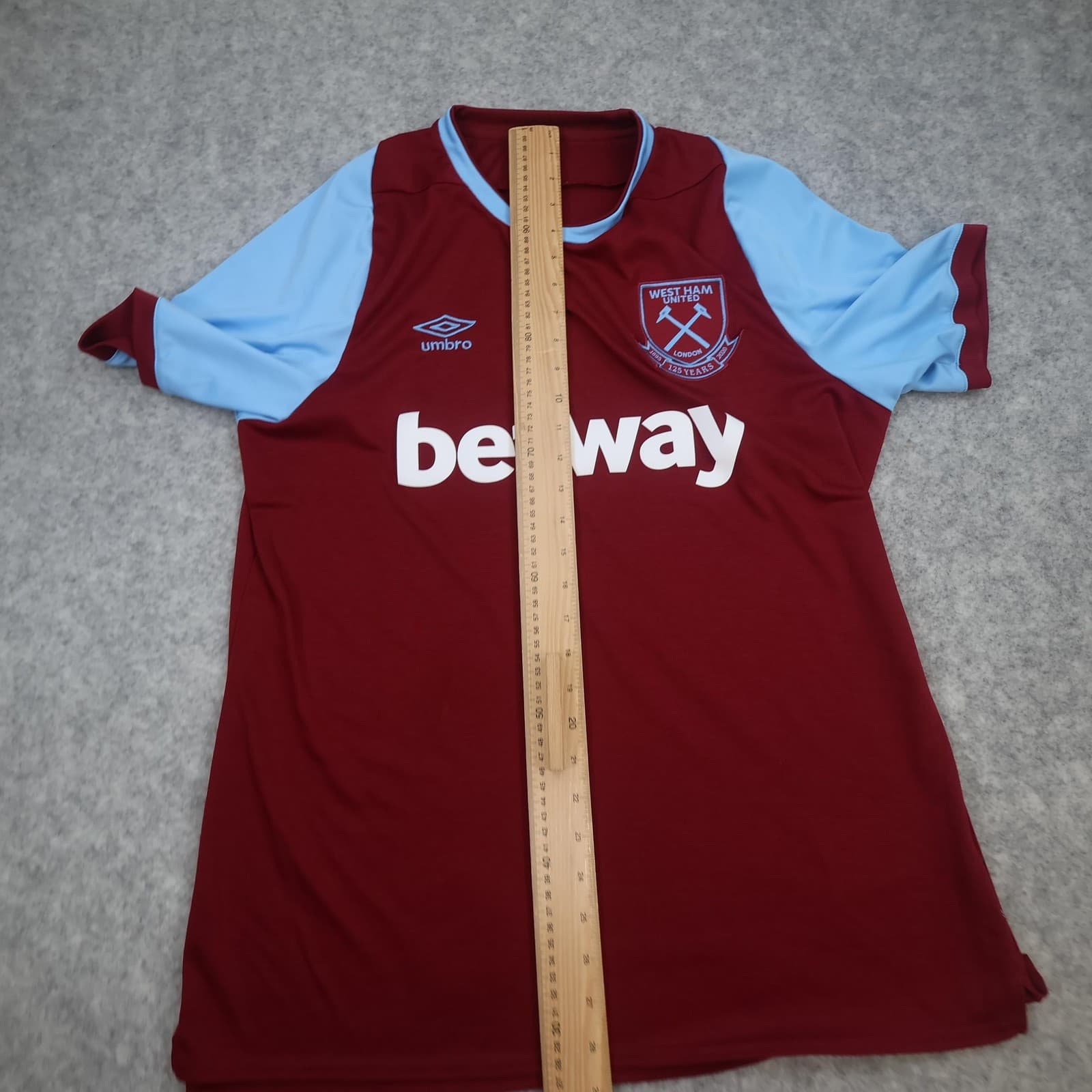 West Ham United Shirt Mens XL Red Home 2020 2021 Football Umbro Betway 125 photo 12