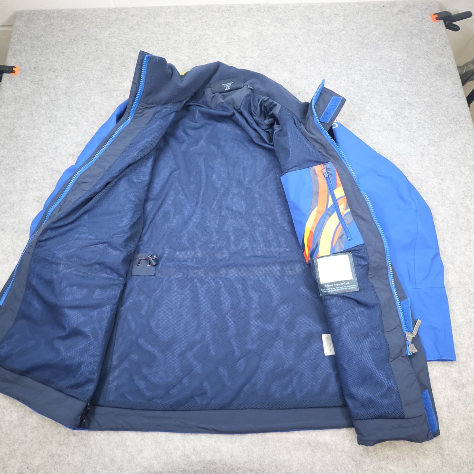 Vintage England Rugby Jacket Large Blue Rain Coat Waterproof Musto 2015 photo 2