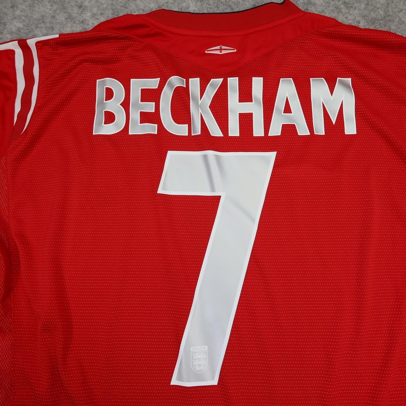 Vintage England Away Shirt Mens 2XL Red 2004 2006 Football Umbro Beckham 7 photo 3