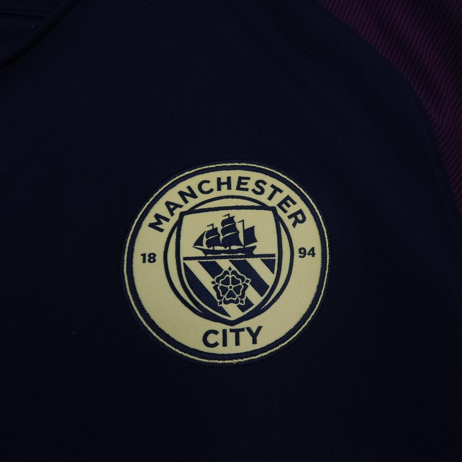 Manchester City Away Shirt Mens Medium Black 2016 2017 Football Nike Airways photo 4