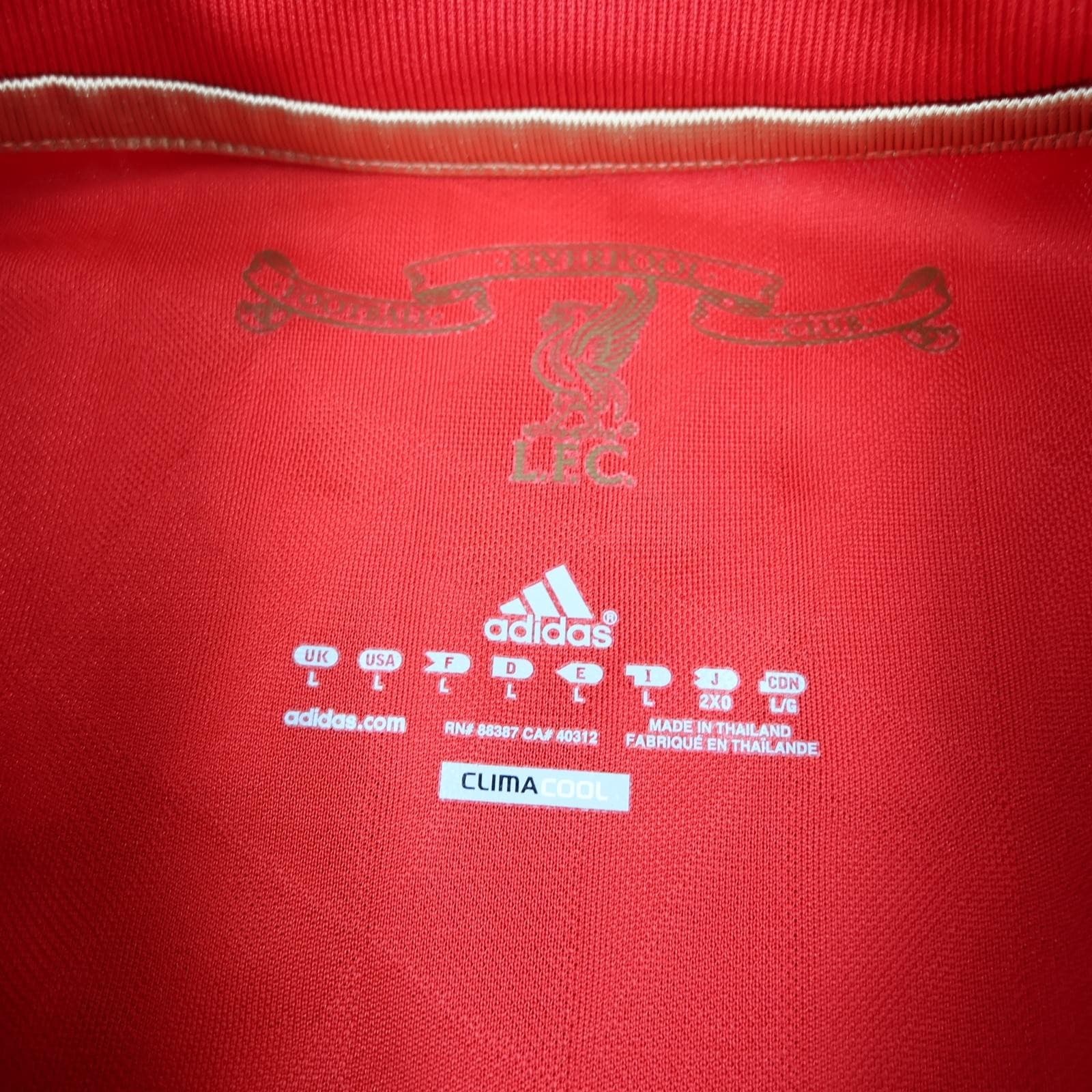 Liverpool Shirt Mens Large Red Home 2010 2012 Football Adidas Jersey Torres 9 photo 8