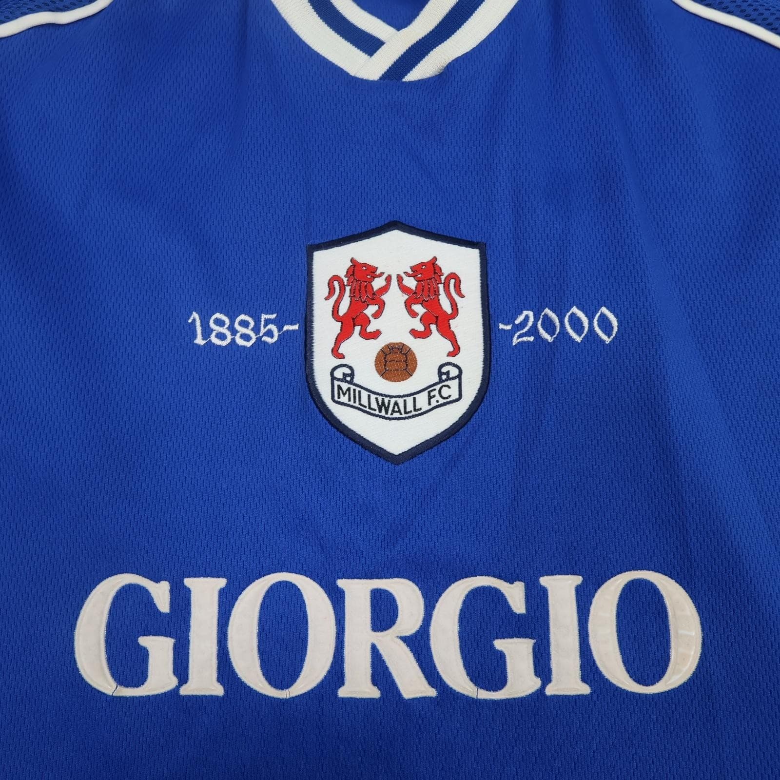 Vintage Millwall Shirt Mens 3XL Blue 2000 2001 125th Anniversary Giorgio Jersey photo 3